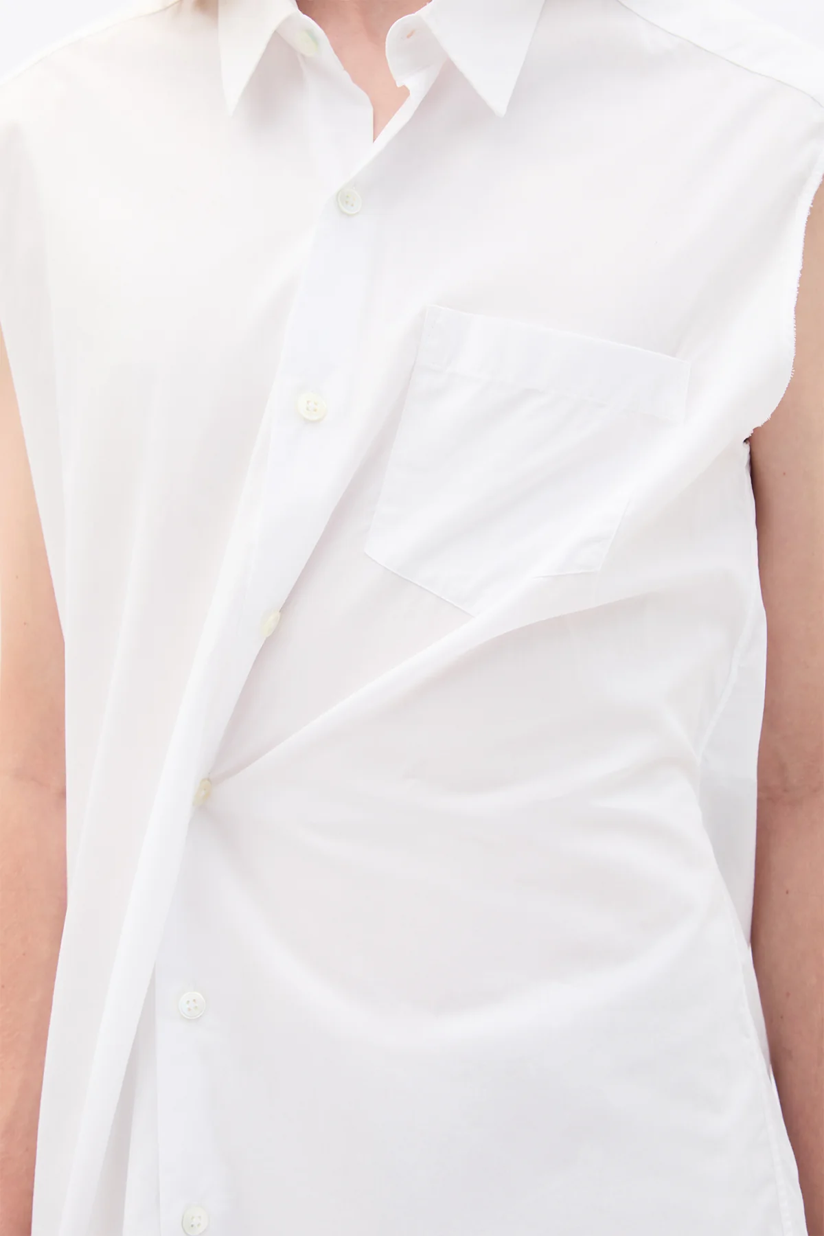 Dorian Sleeveless High Comfort Long Shirt - Image 5