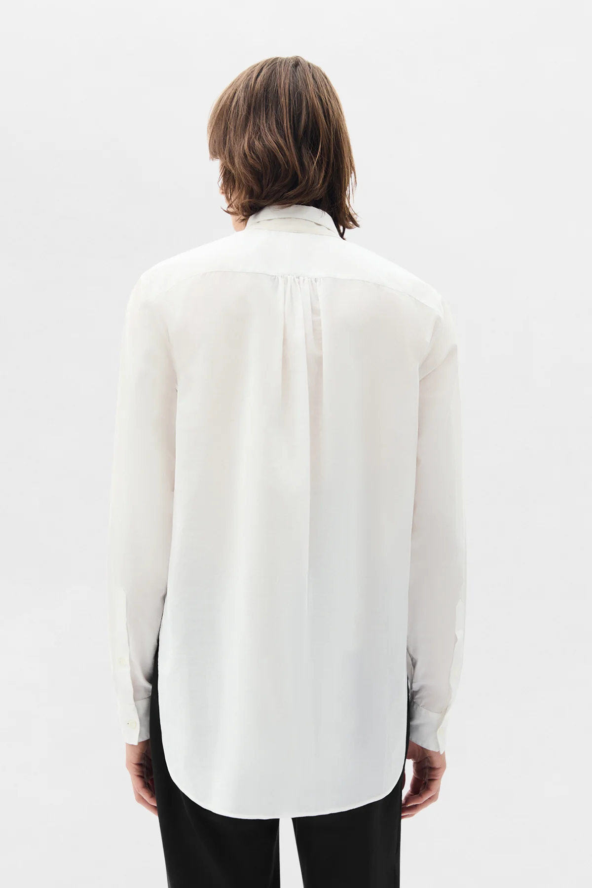 Stack Comfort Cropped Shirt with Necktie - Image 3