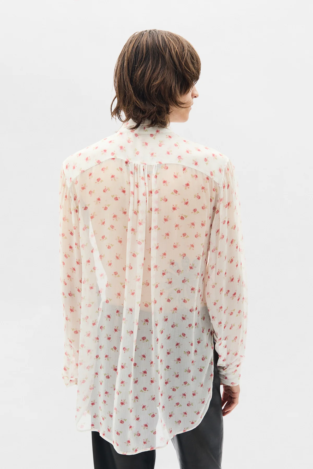 Stack Comfort Cropped Shirt with Necktie - Image 3