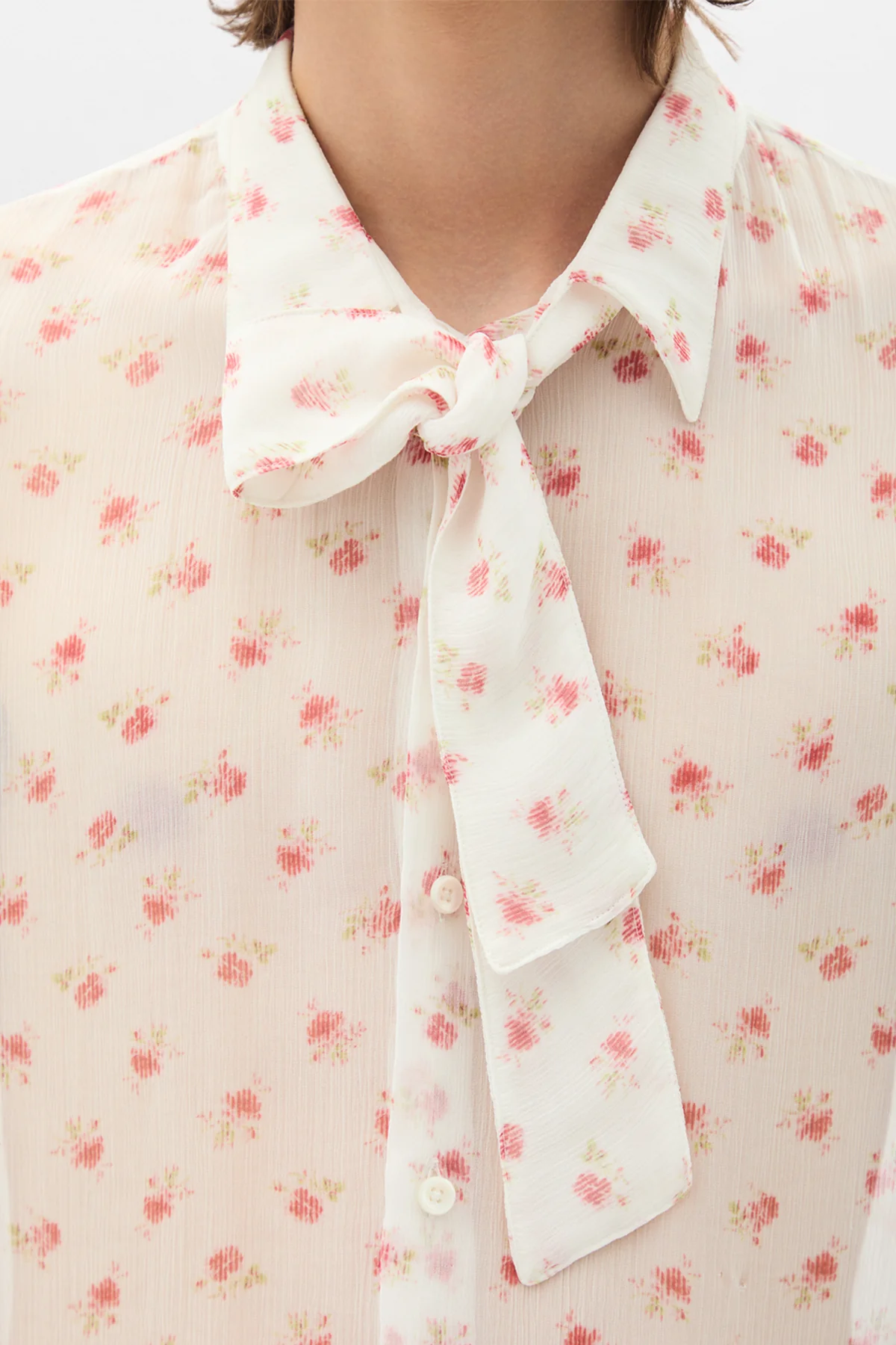 Stack Comfort Cropped Shirt with Necktie - Image 5