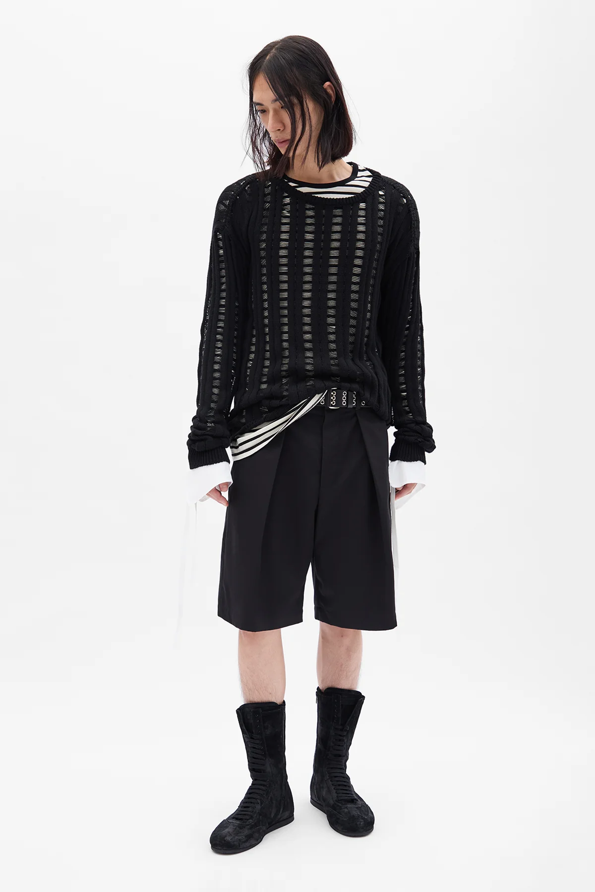 Noralft Wide Leg Pleated Shorts - Image 4