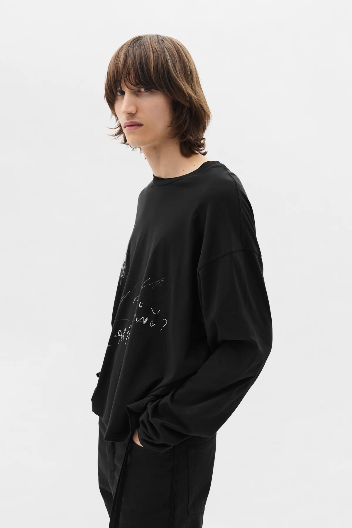 Emil Relax Fit Long Sleeve Boxy T-Shirt - Image 2