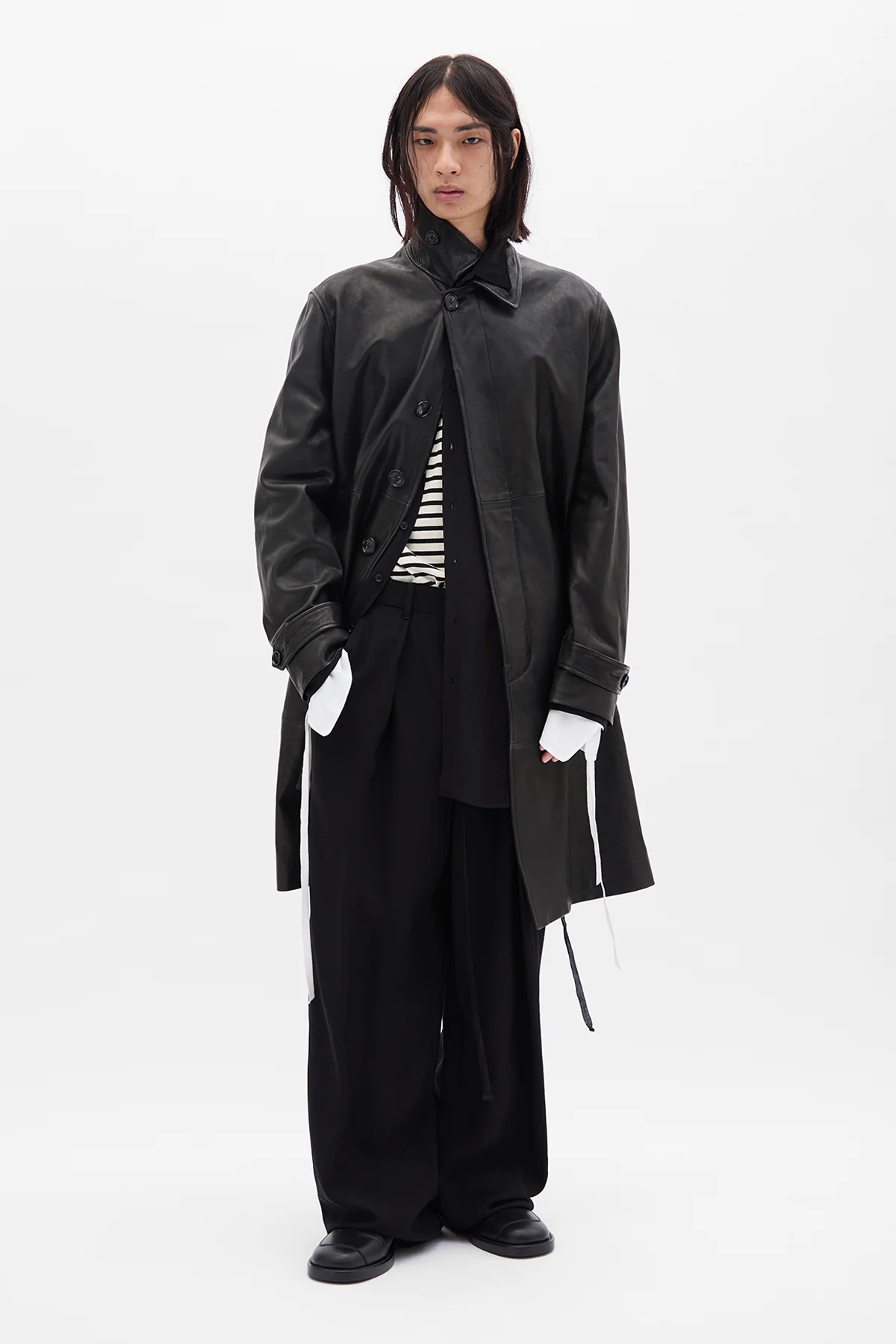 Botel Wide Leg Pleated Trousers - Image 4