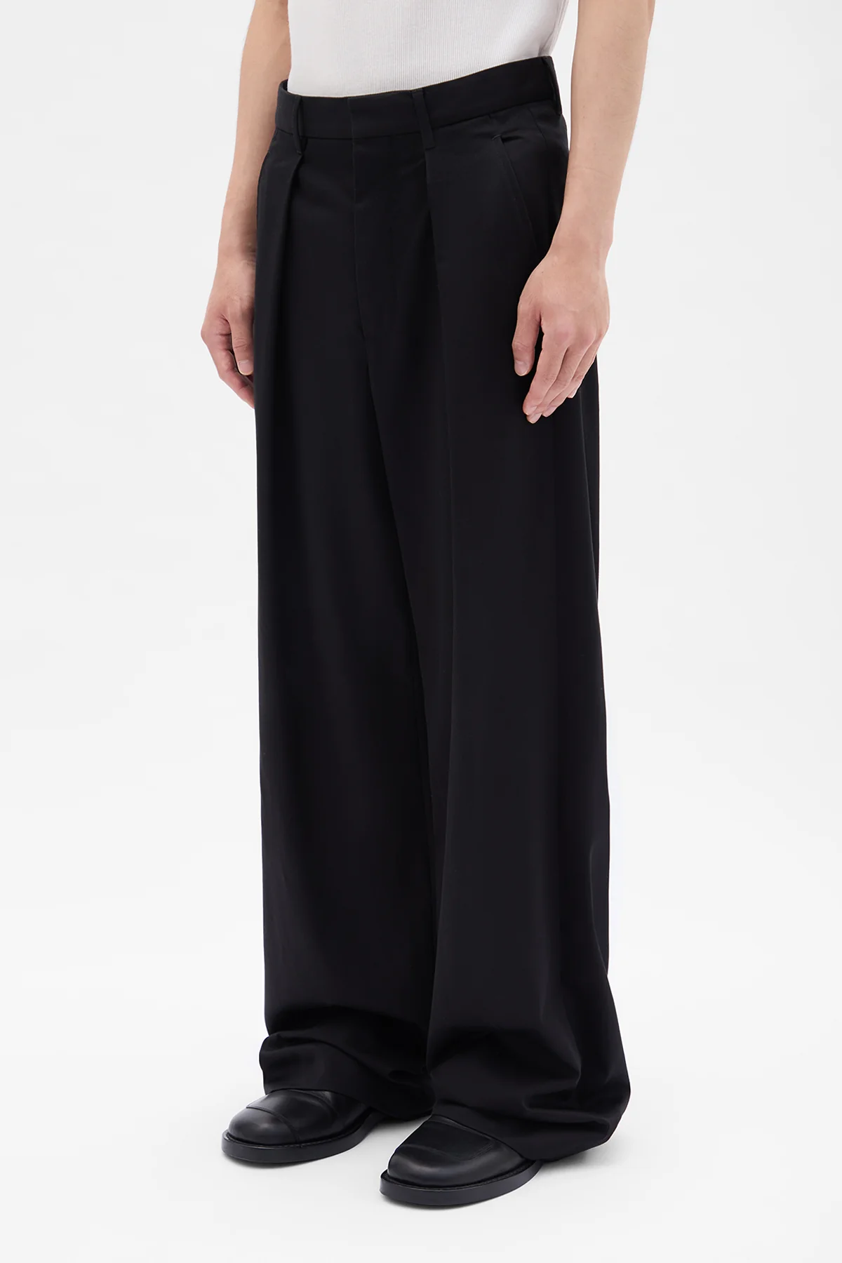 Botel Wide Leg Pleated Trousers - Image 2