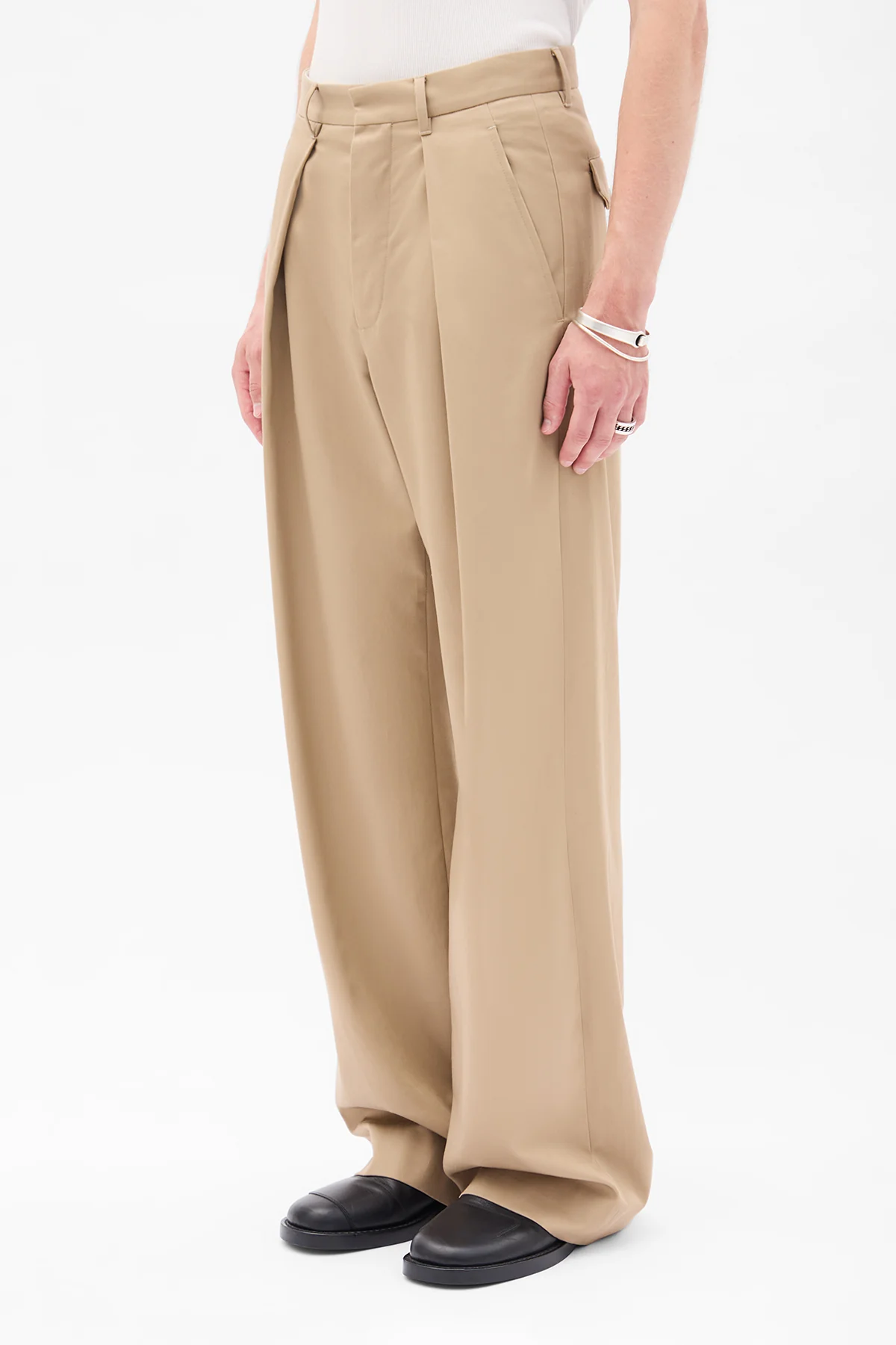 Botel Wide Leg Pleated Trousers - Image 2