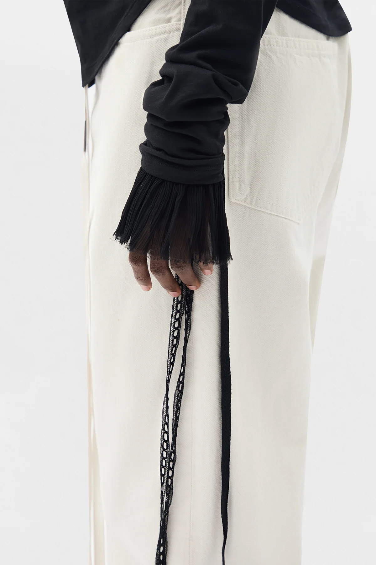 Sann Ruffled Cuffs With Lace Ribbons - Image 3