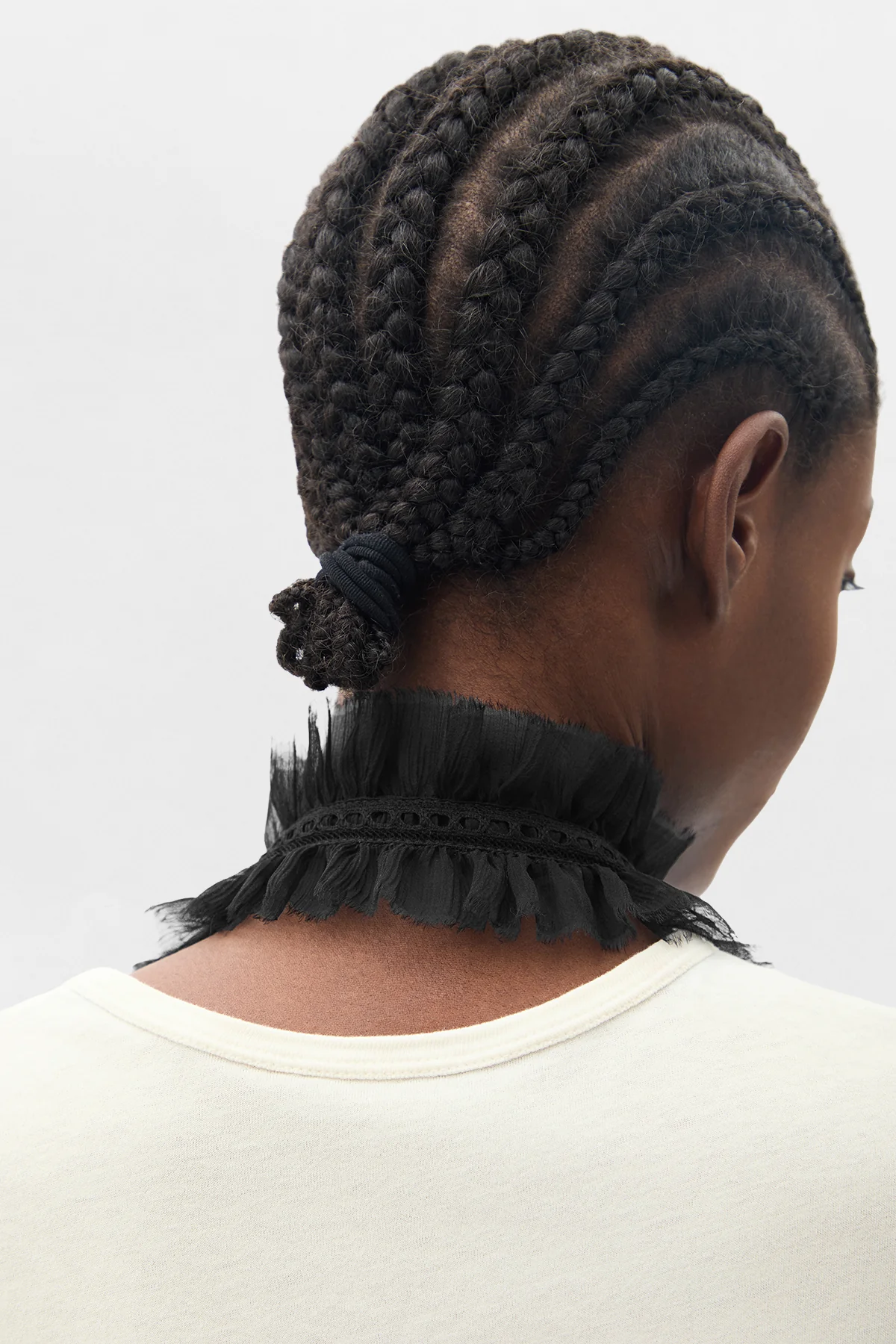 Jody Ruffled Collar with Lace Ribbon - Image 4
