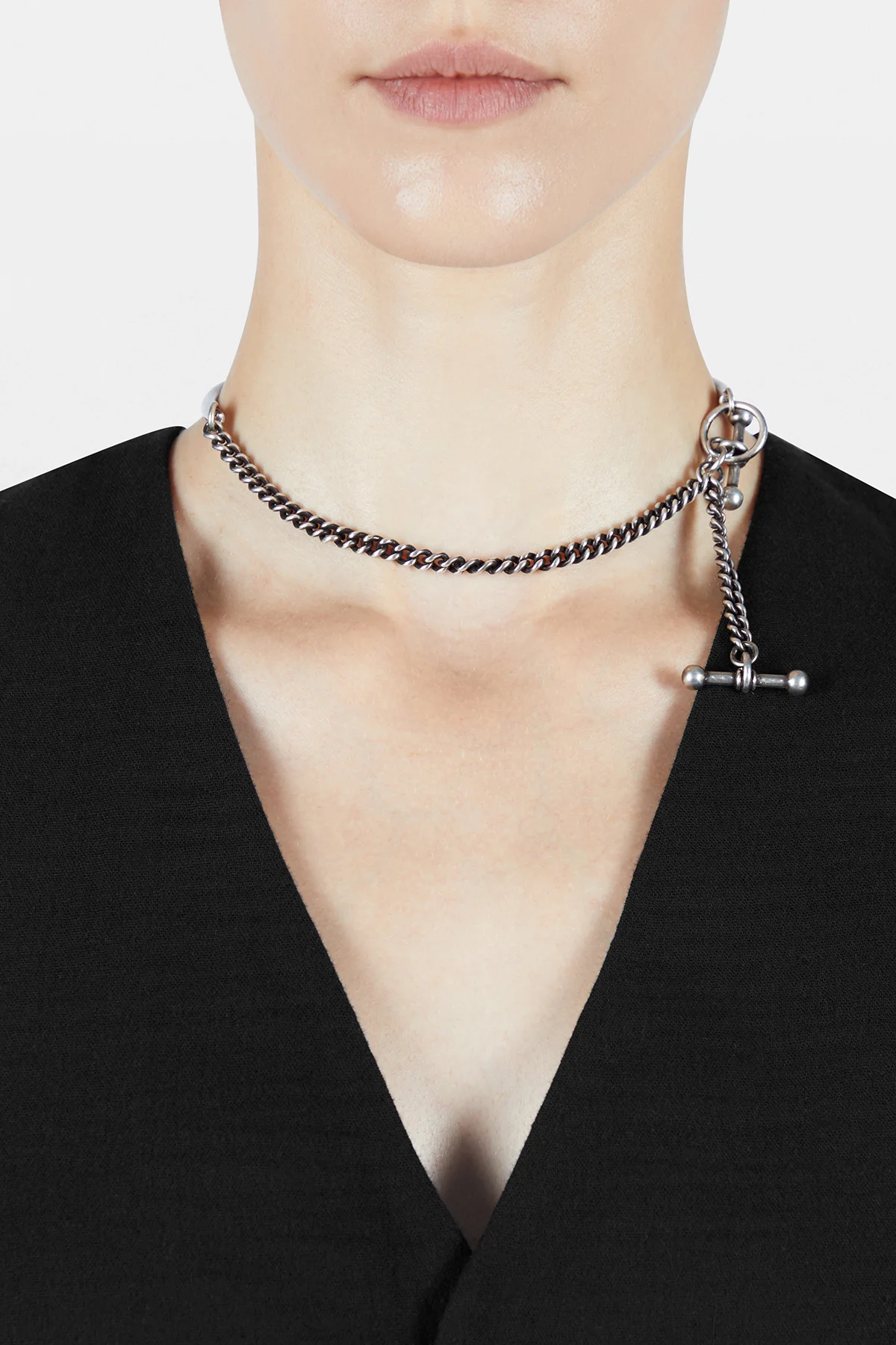 Cally Slim Necklace with Chain - Image 5