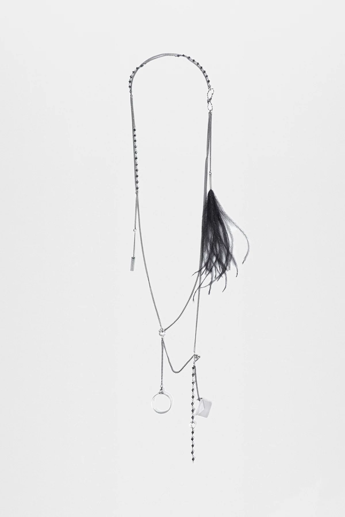 Afsar Beaded Necklace with Feathers
