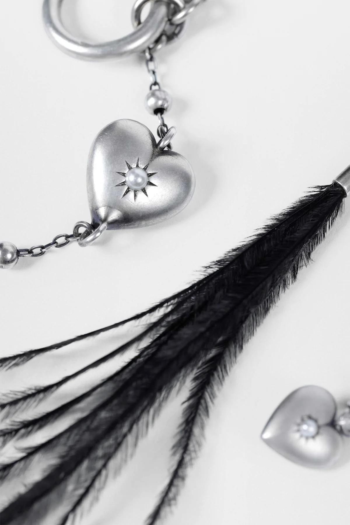 Revi Bracelet with Feather and Heart Charms - Image 2