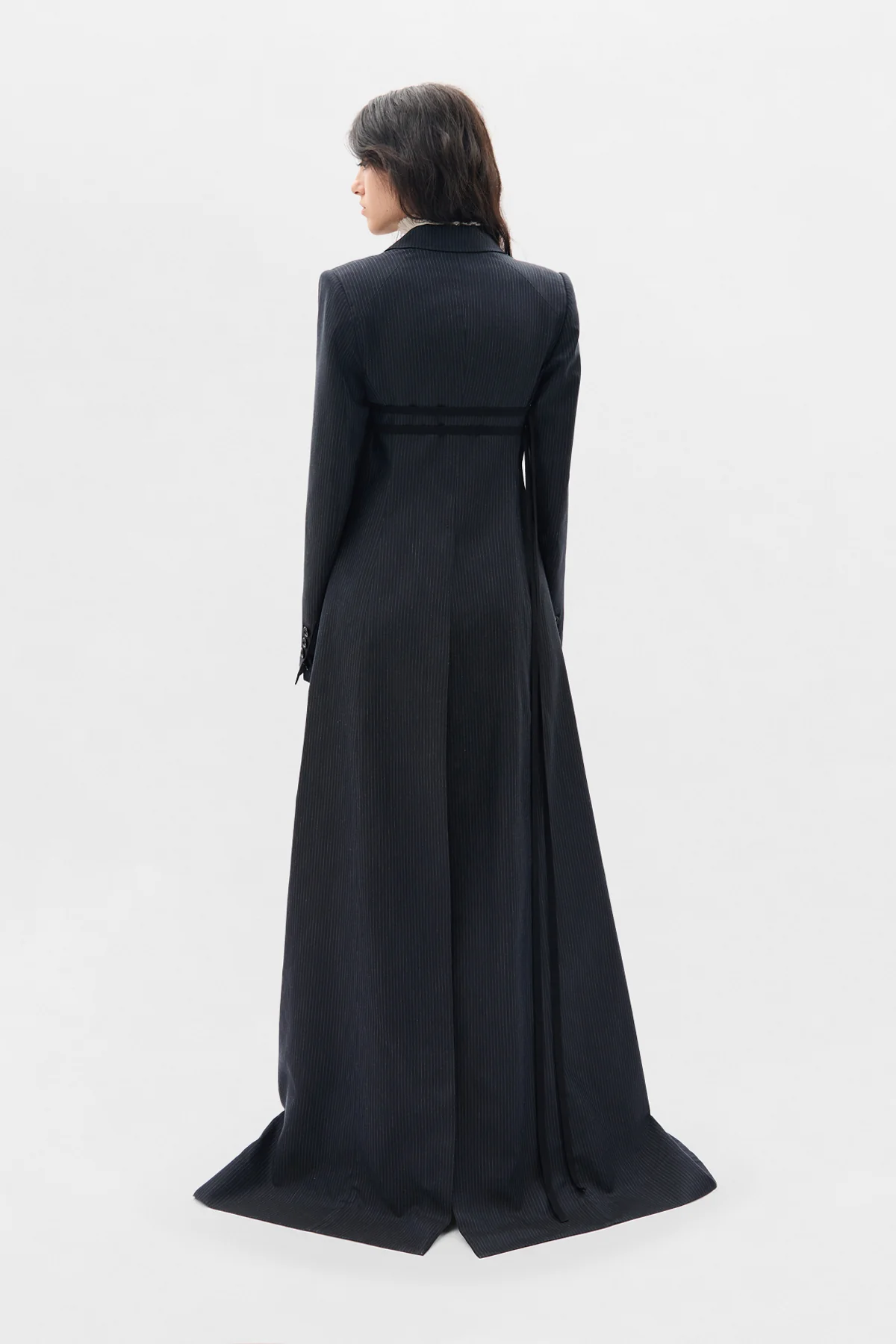 Abke X-Long Open Front Fitted Coat - Image 3