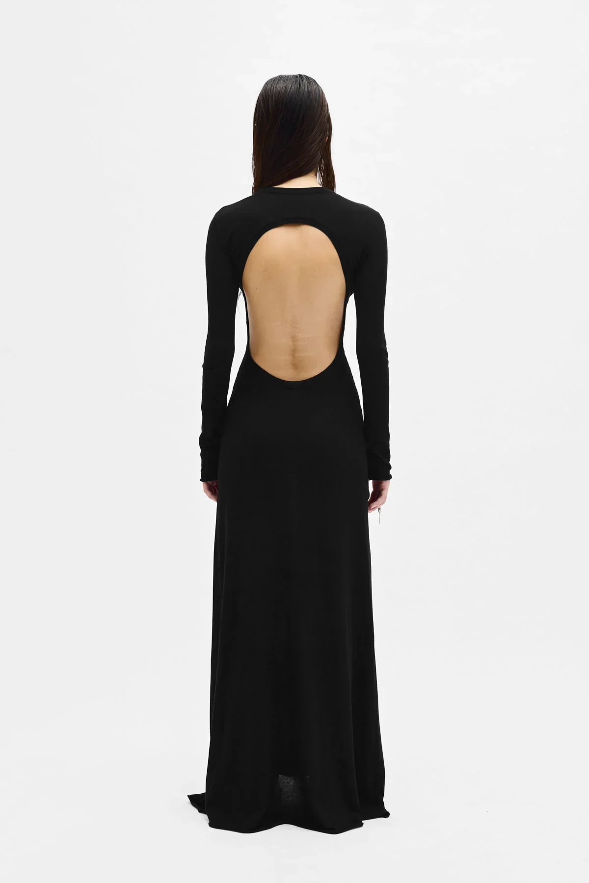 Eva Long Open Back Knitted Dress - Image 3
