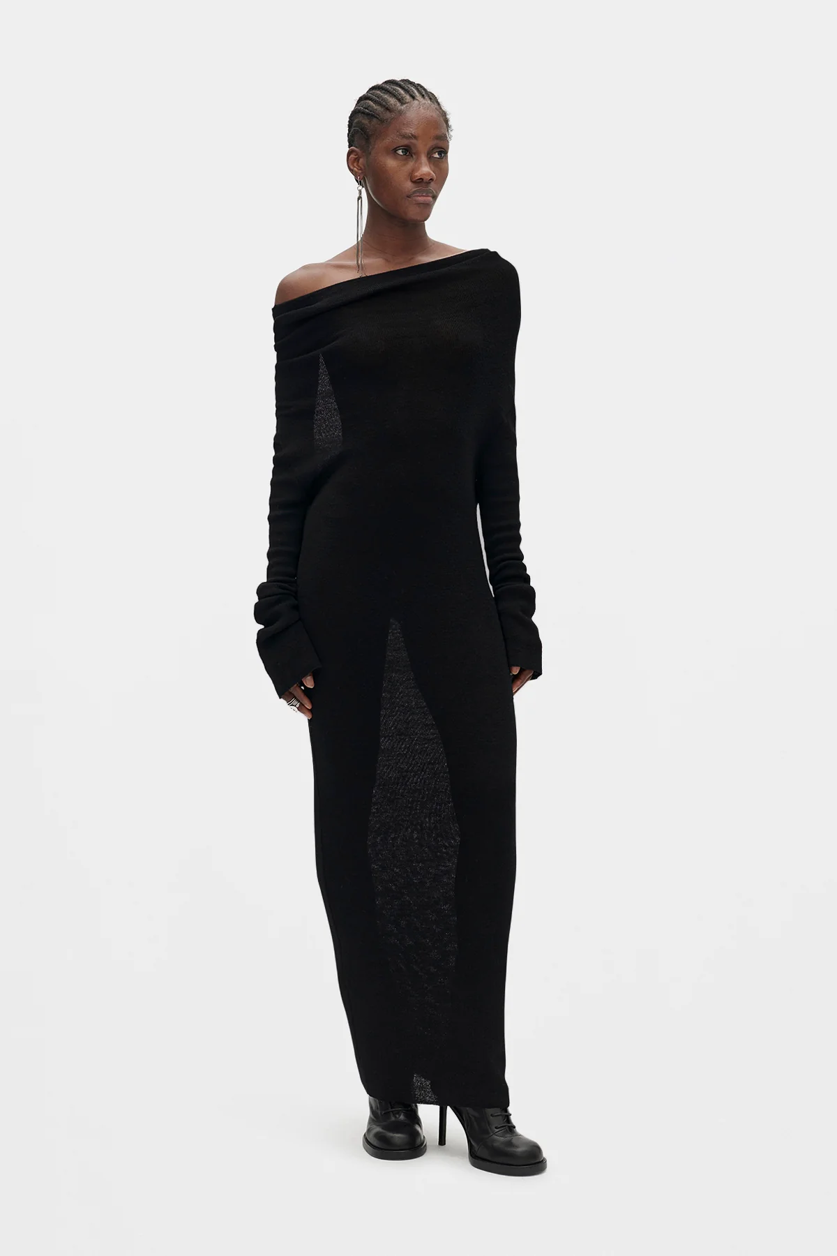 Barbro Dropped Shoulder Midi Knitted Dress - Image 4