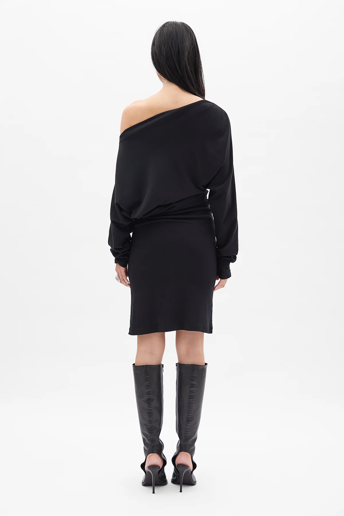 Bila Long Bias Cut Dropped Shoulder Dress - Image 3
