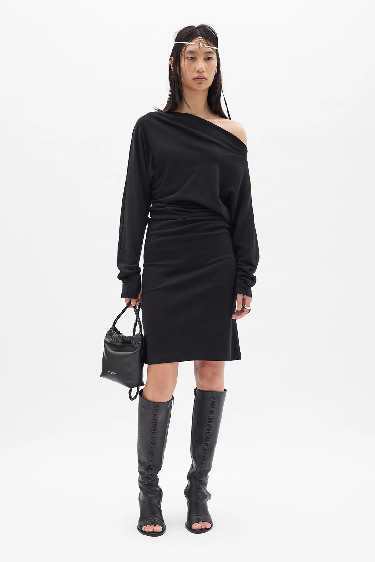 Bila Long Bias Cut Dropped Shoulder Dress - Image 4