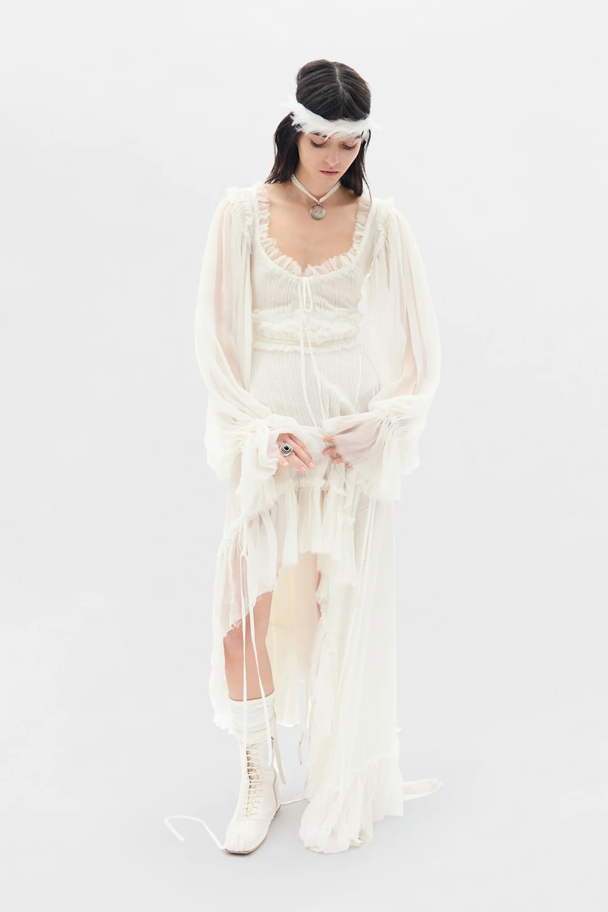 Giti Empire Waist Asymmetric Dress - Image 4