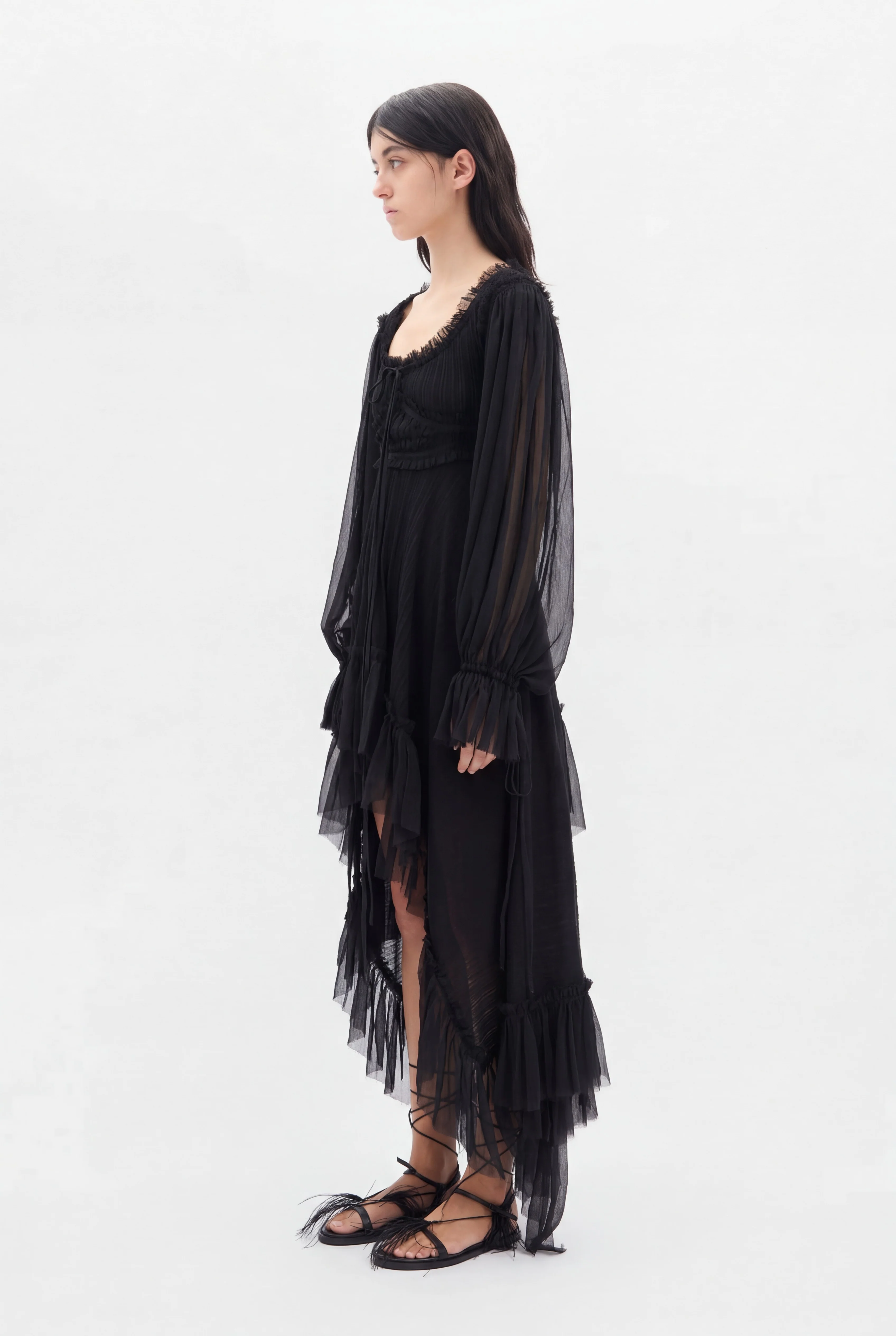 Giti Empire Waist Asymmetric Dress - Image 2