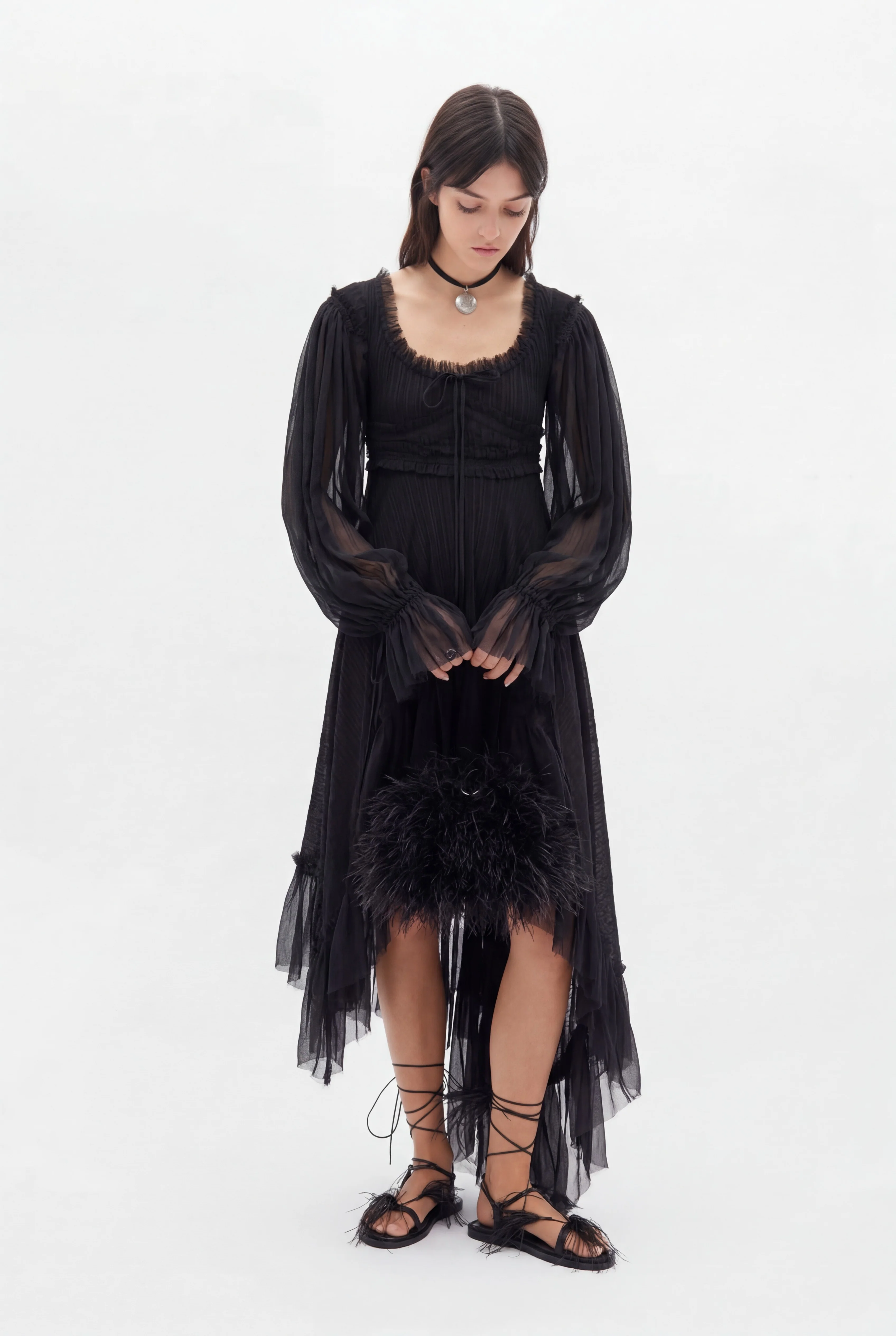 Giti Empire Waist Asymmetric Dress - Image 3