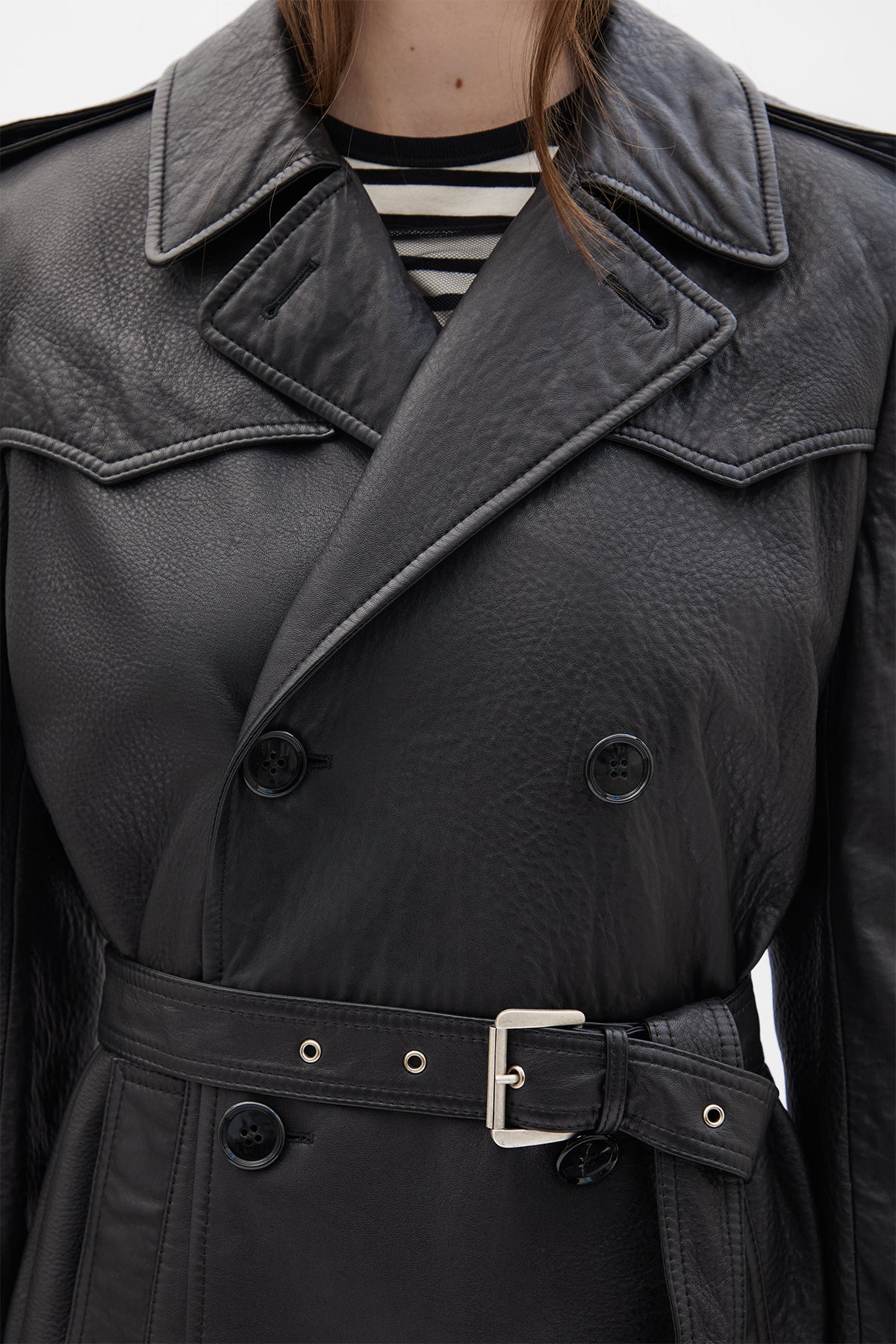 Eda Fitted Double Breasted Coat - Image 10