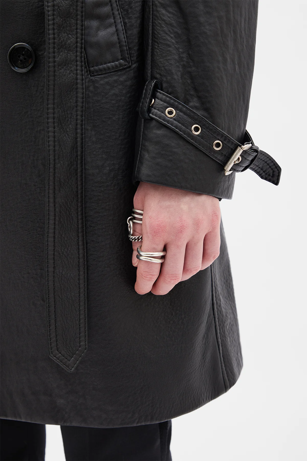 Eda Fitted Double Breasted Coat - Image 6