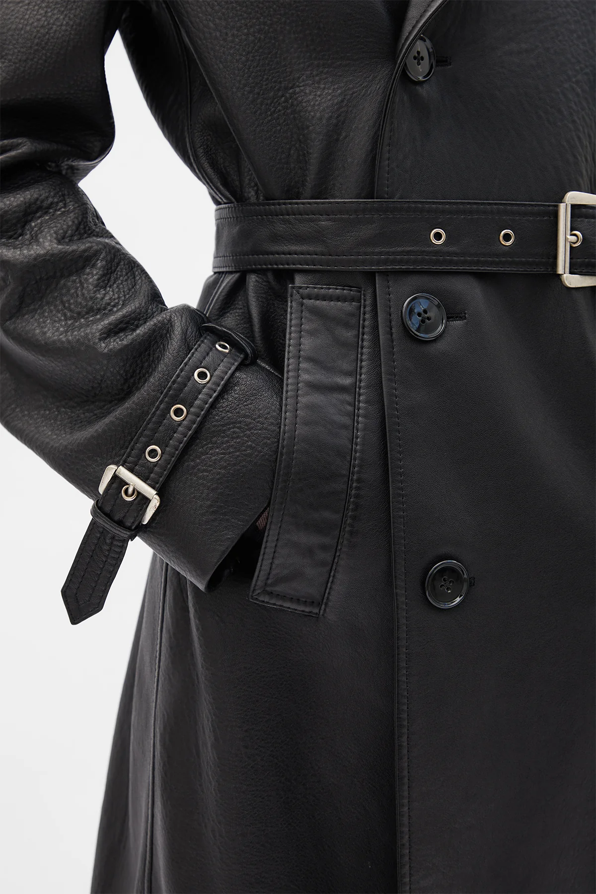 Eda Fitted Double Breasted Coat - Image 7