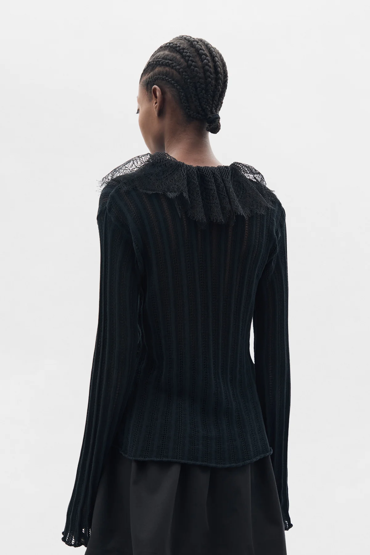Nya Open Rib Fitted Cardigan - Image 3