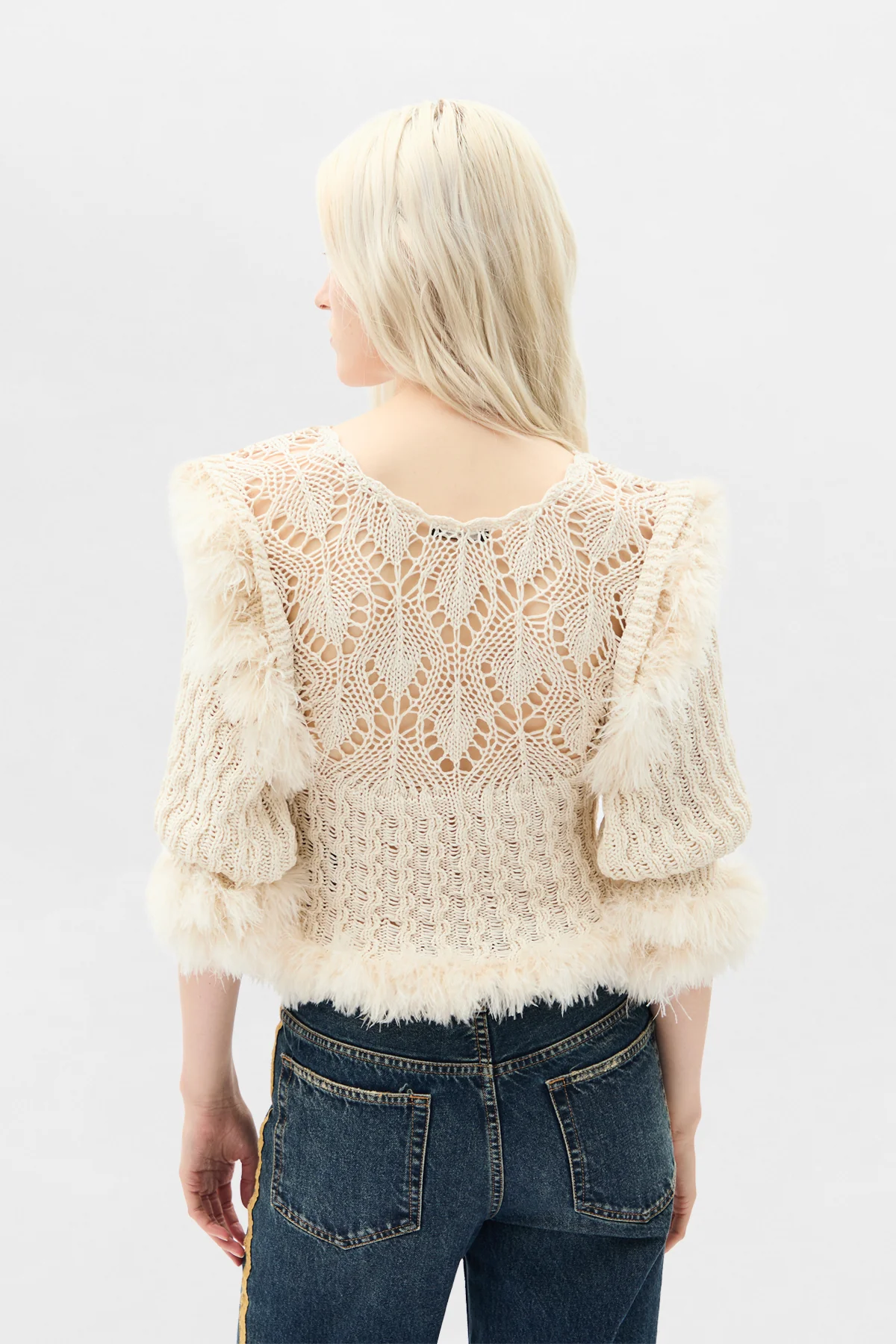 Dudu Scallop Neck Fitted Sweater - Image 3