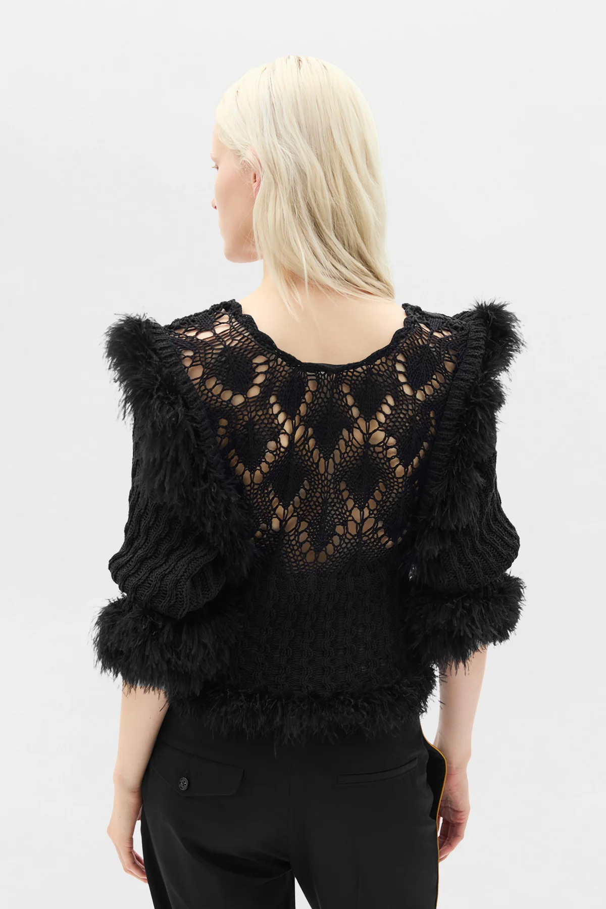 Dudu Scallop Neck Fitted Sweater - Image 3