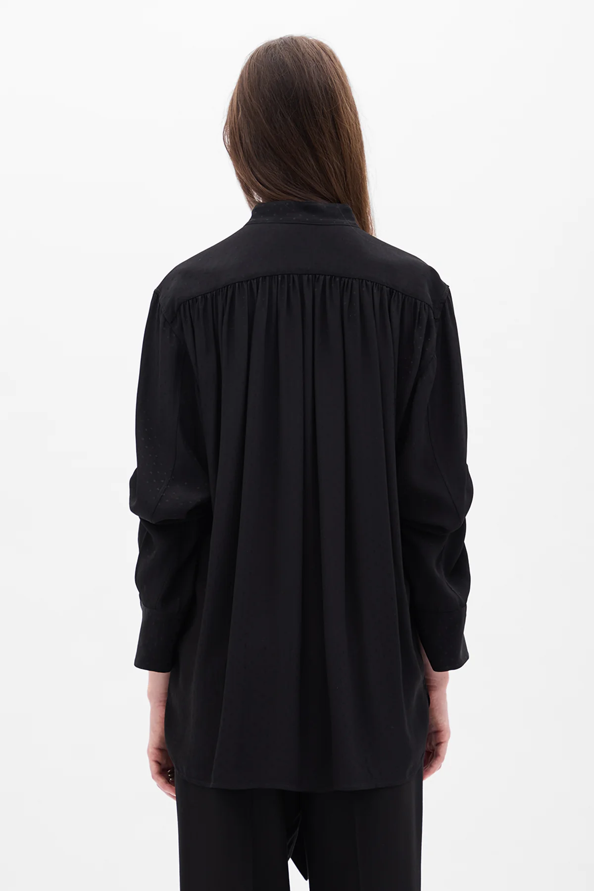 Dien Stand Collar Long Shirt - Image 3