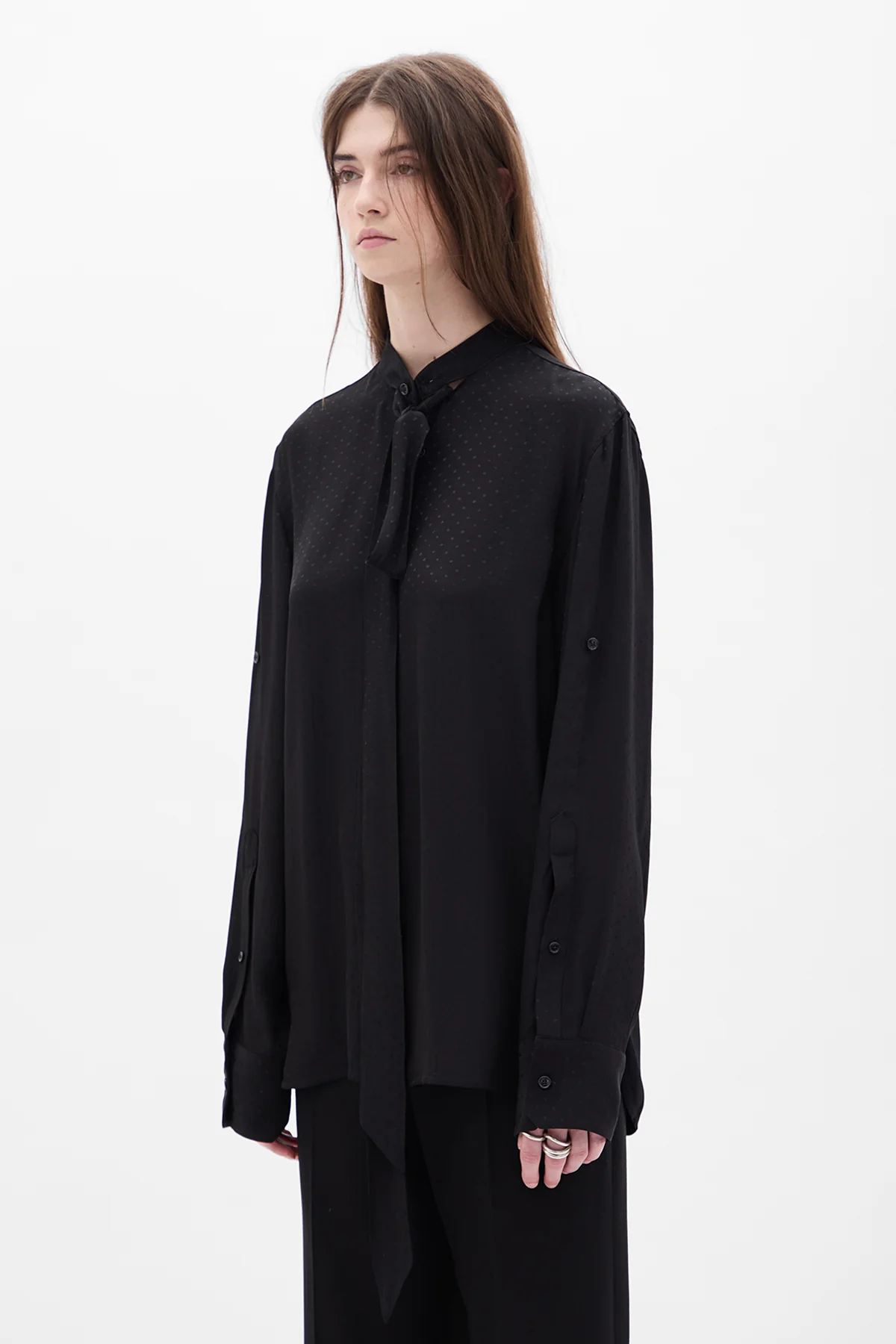 Dien Stand Collar Long Shirt - Image 6