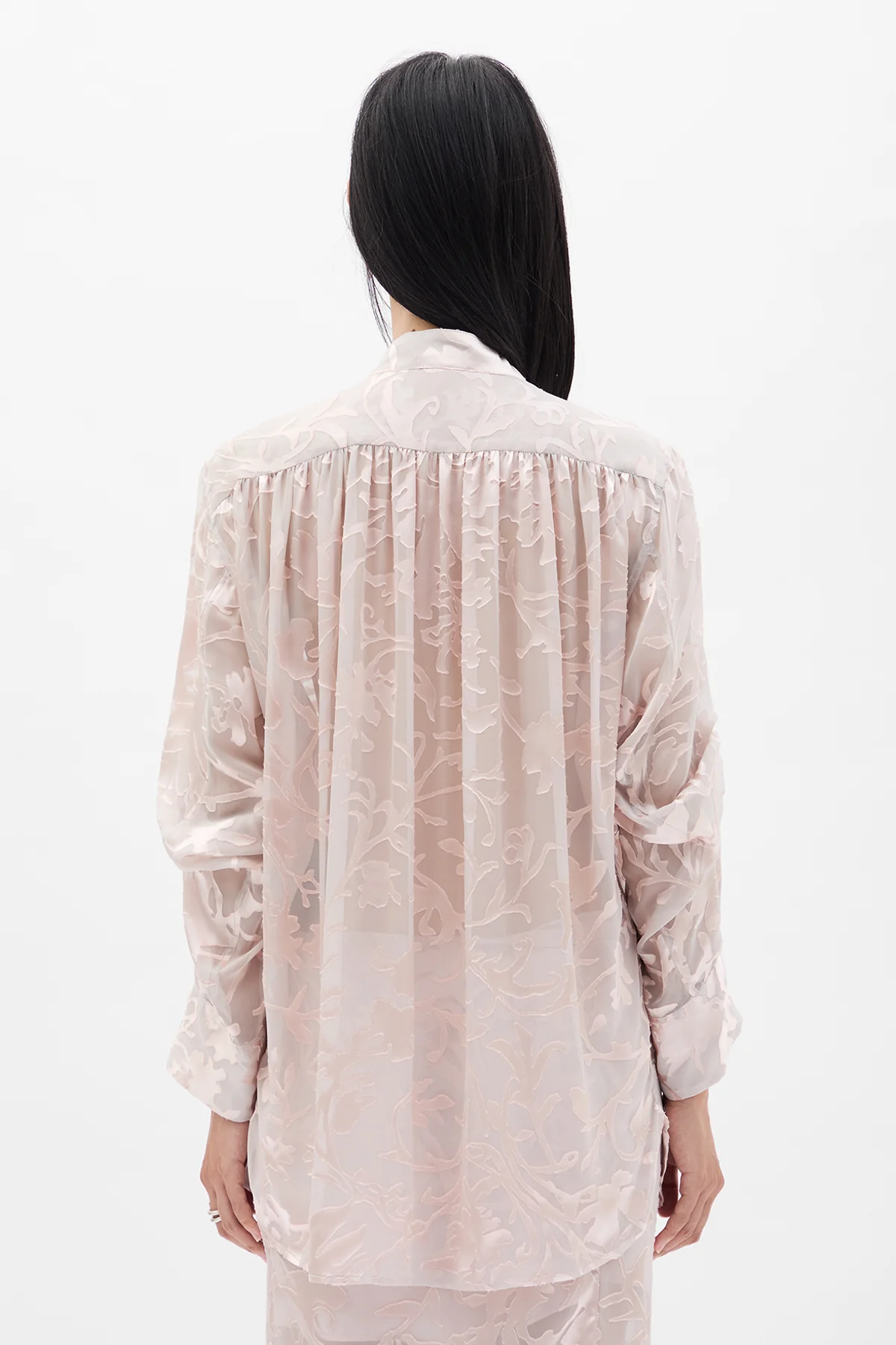 Dien Stand Collar Long Shirt - Image 4