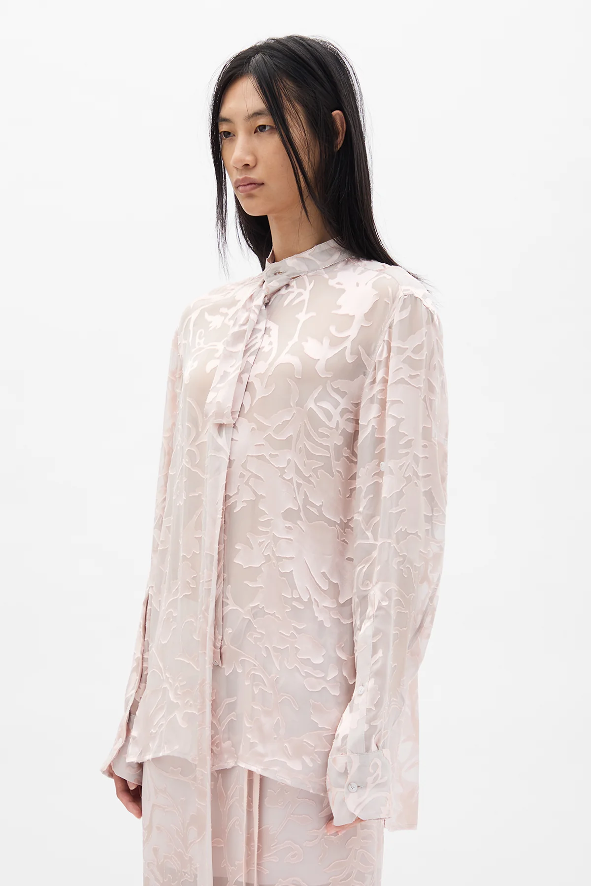 Dien Stand Collar Long Shirt - Image 5