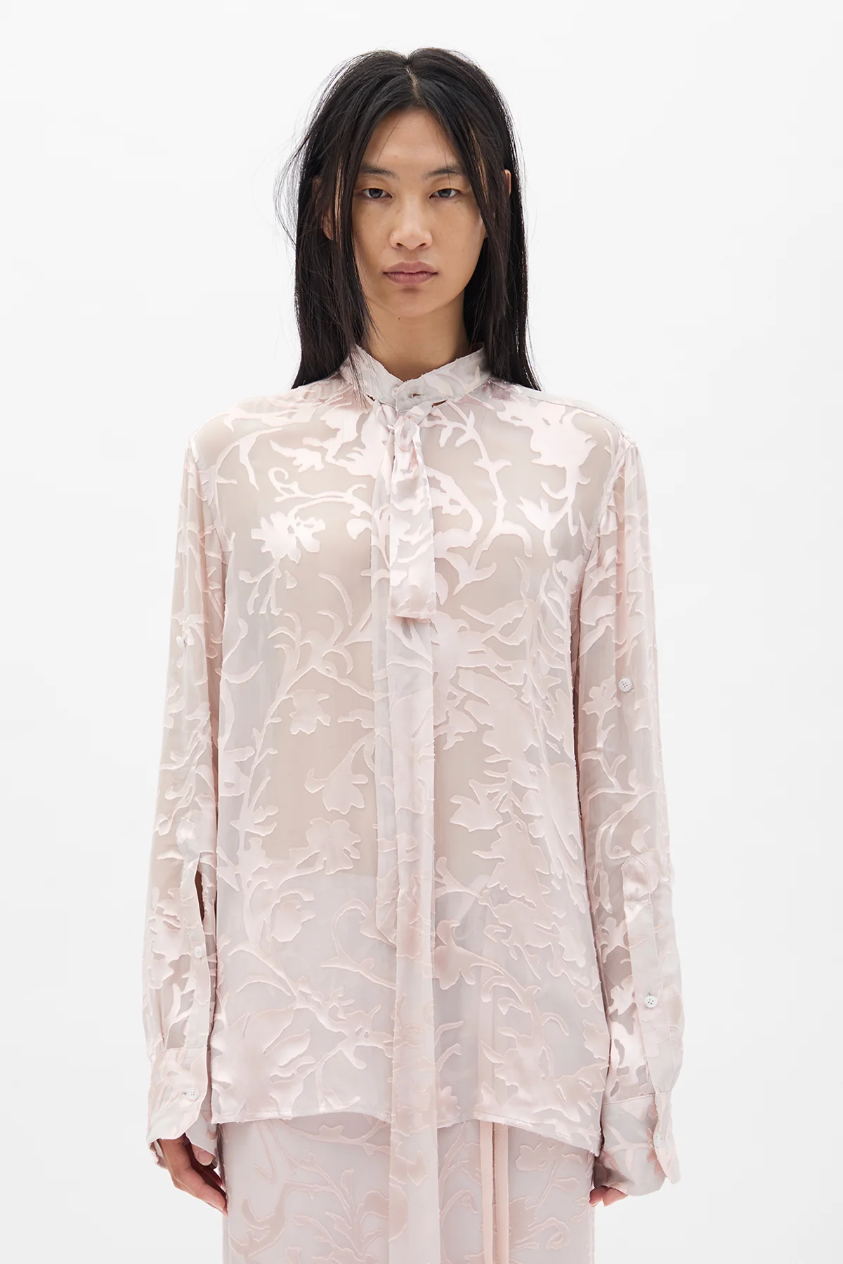 Dien Stand Collar Long Shirt - Image 6