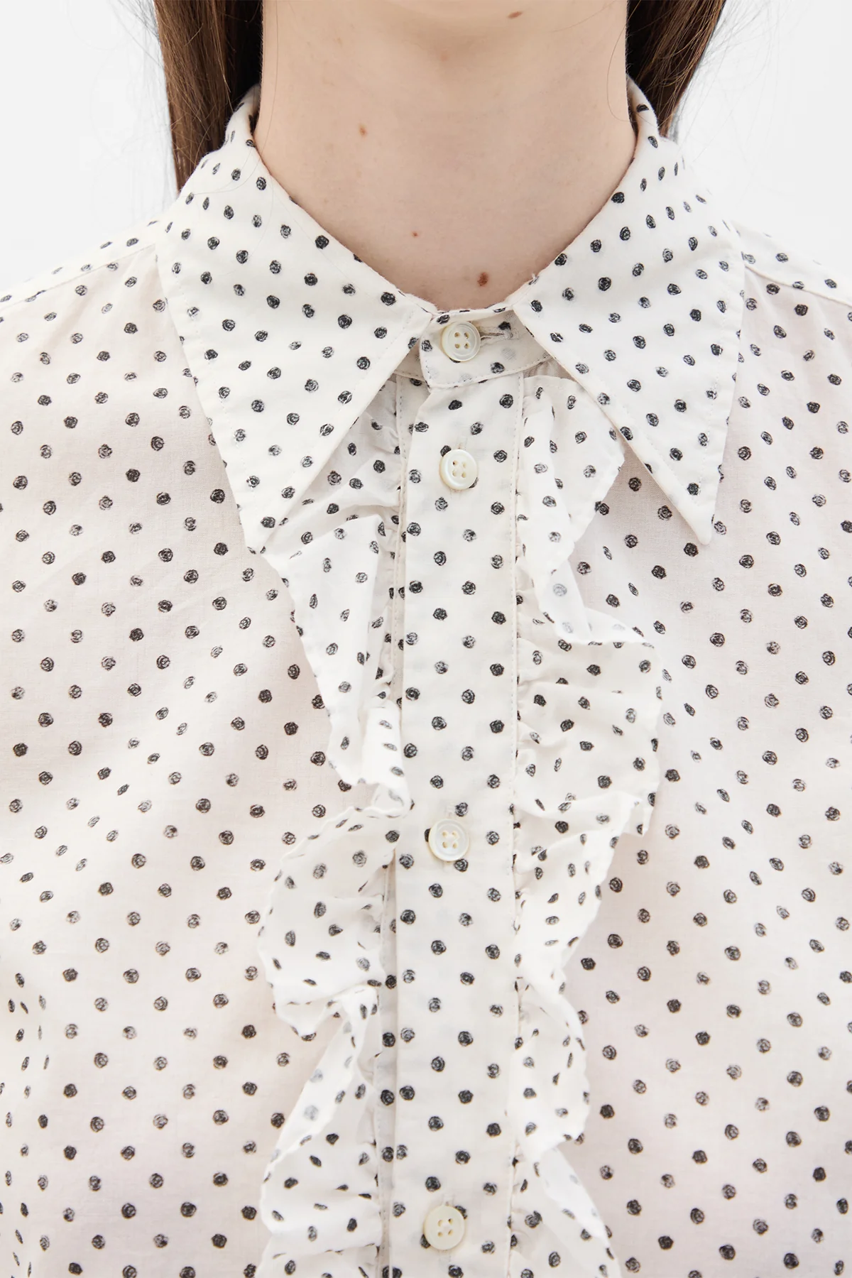Erma Slim Fit Ruffled Shirt - Image 4