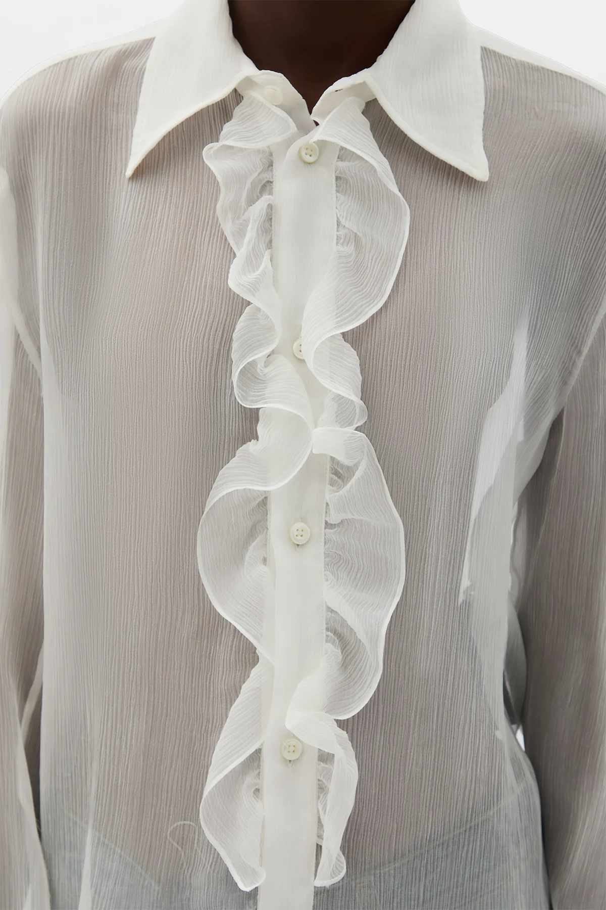Erma Slim Fit Ruffled Shirt - Image 5