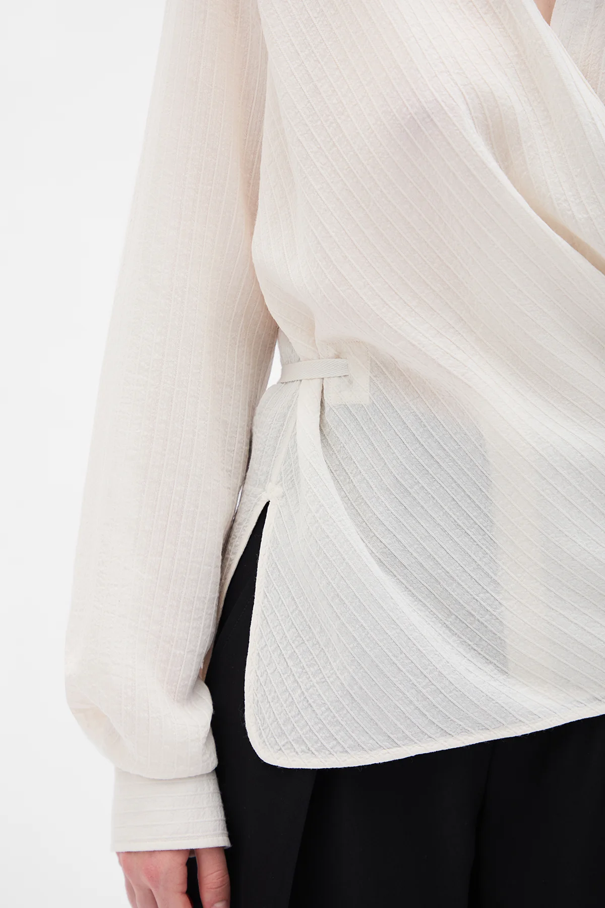 Alba Asymmetric Wrap Shirt - Image 6