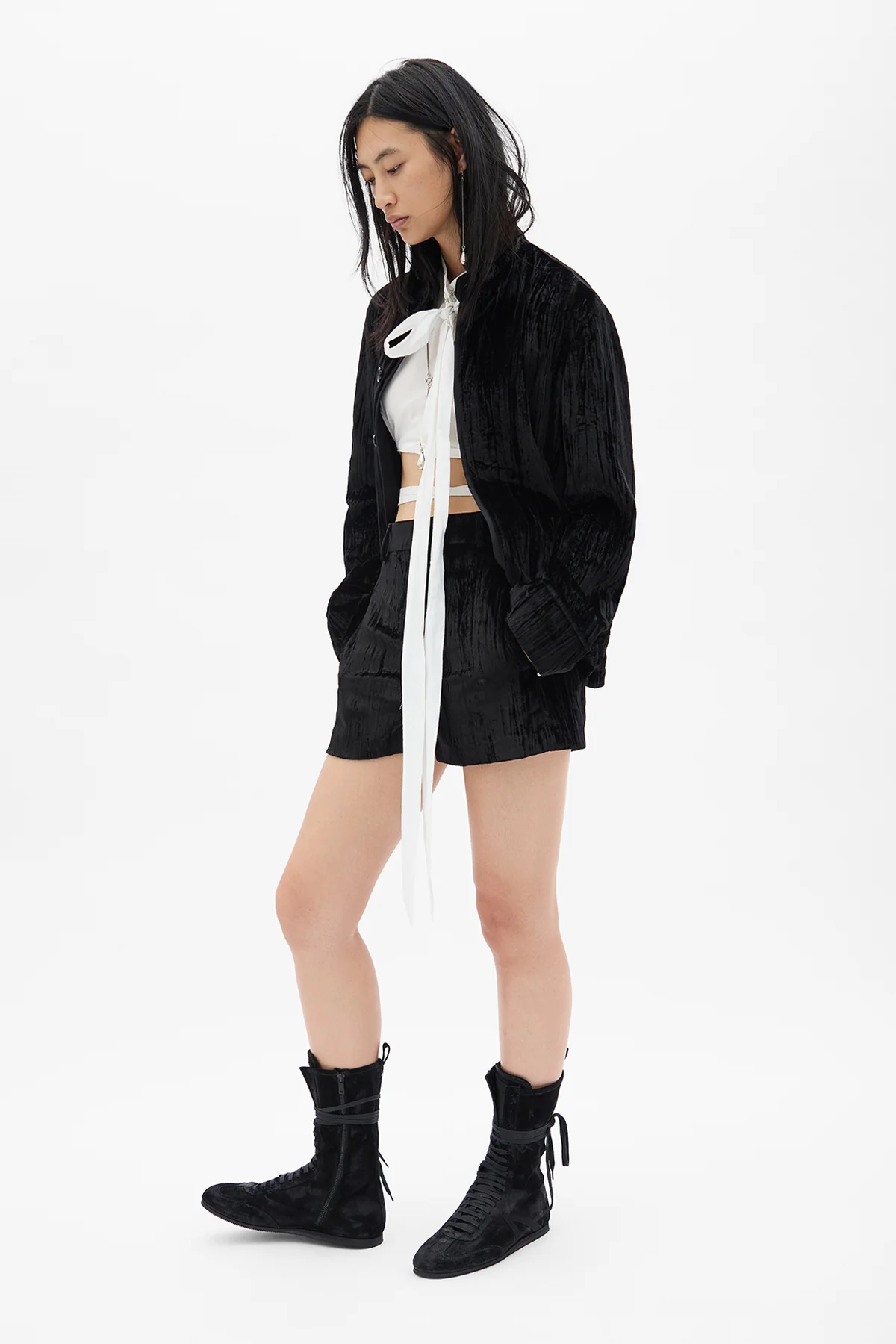 Stine High Waist Tailored Shorts - Image 4