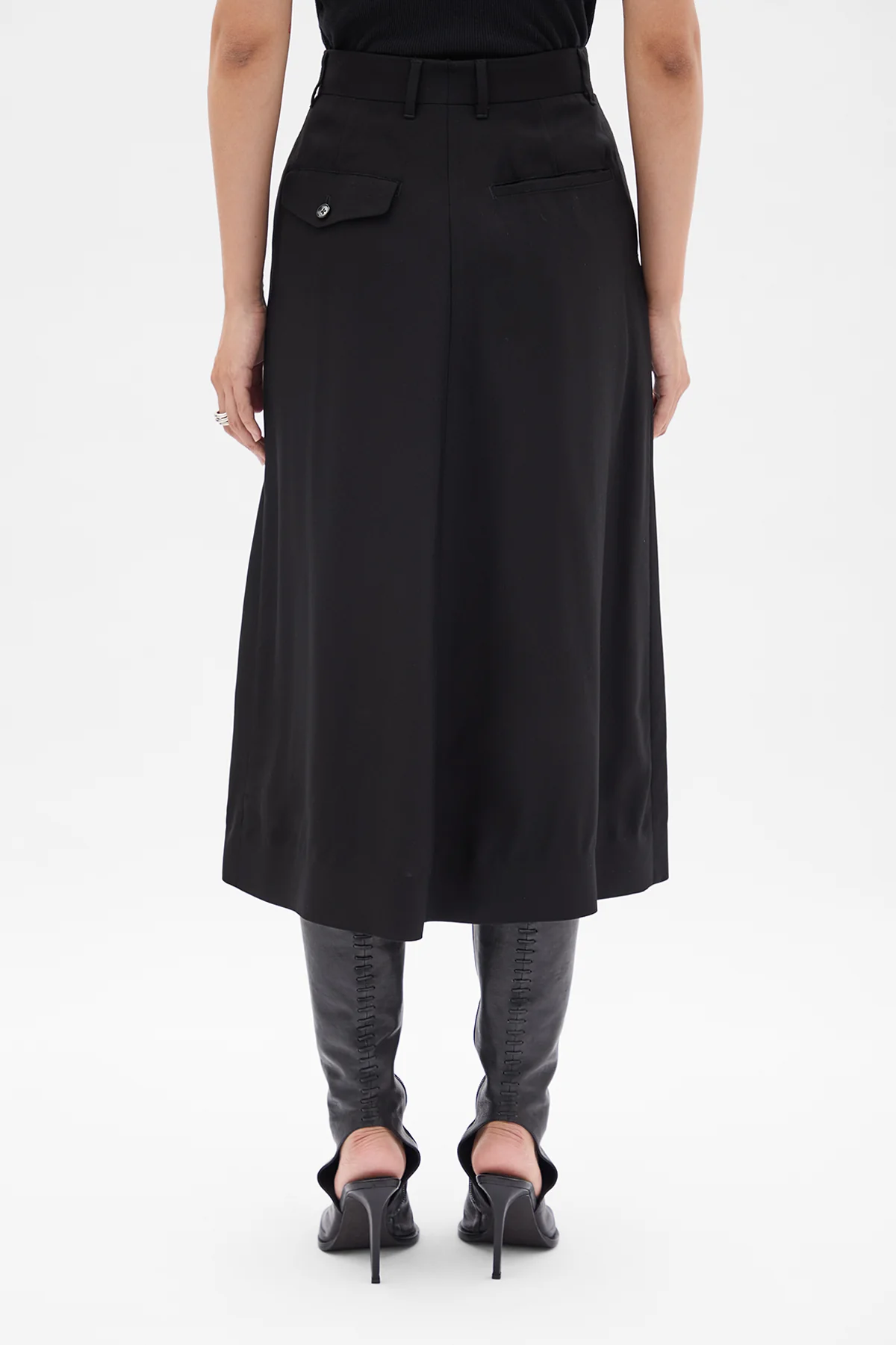 Yura Midi "A" Line Pleated Skirt - Image 3