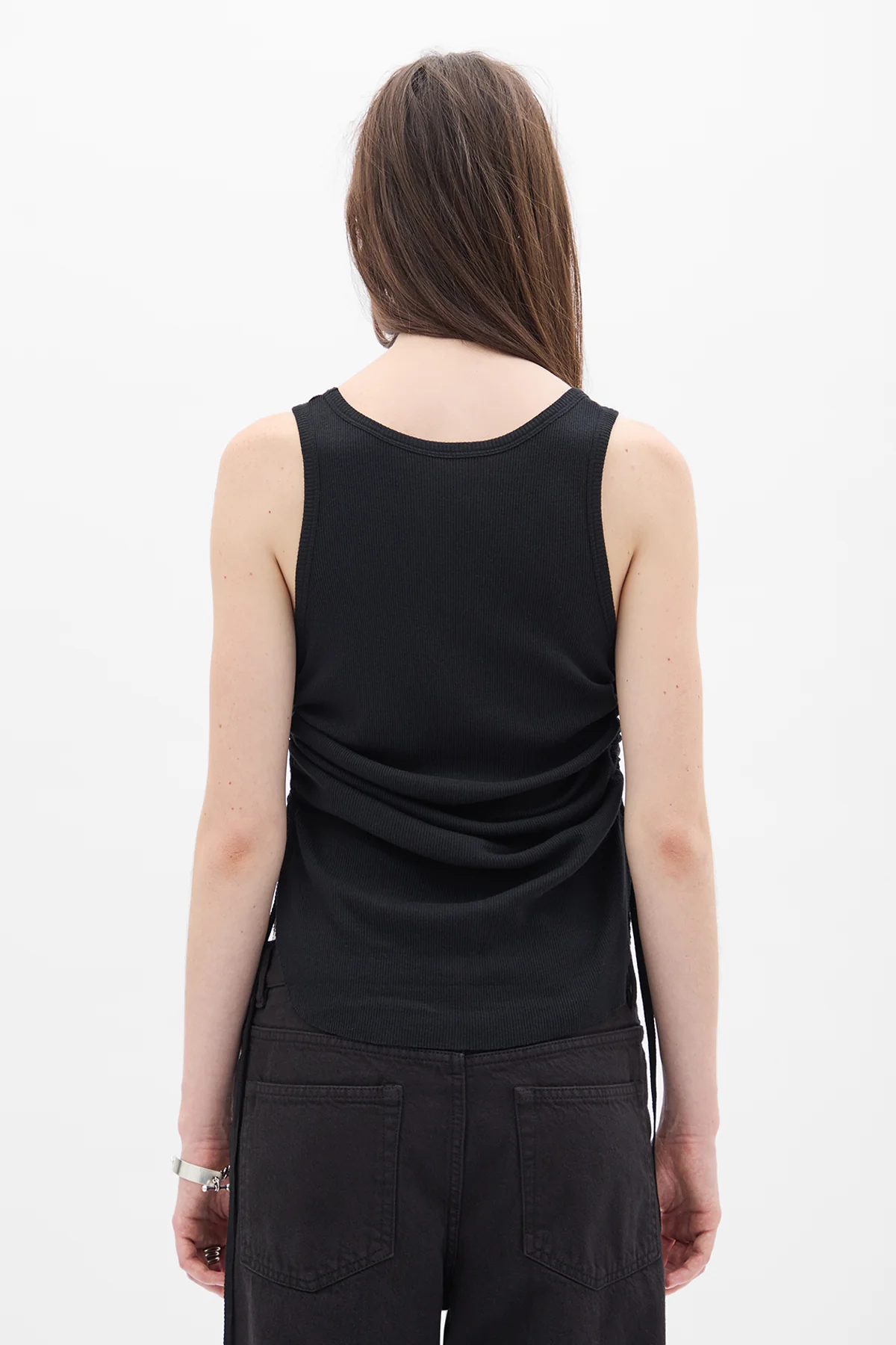 Mara Wrinkled Cropped Tank Top - Image 3
