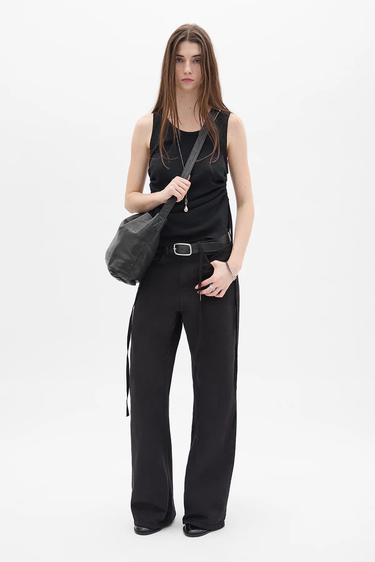 Mara Wrinkled Cropped Tank Top - Image 4