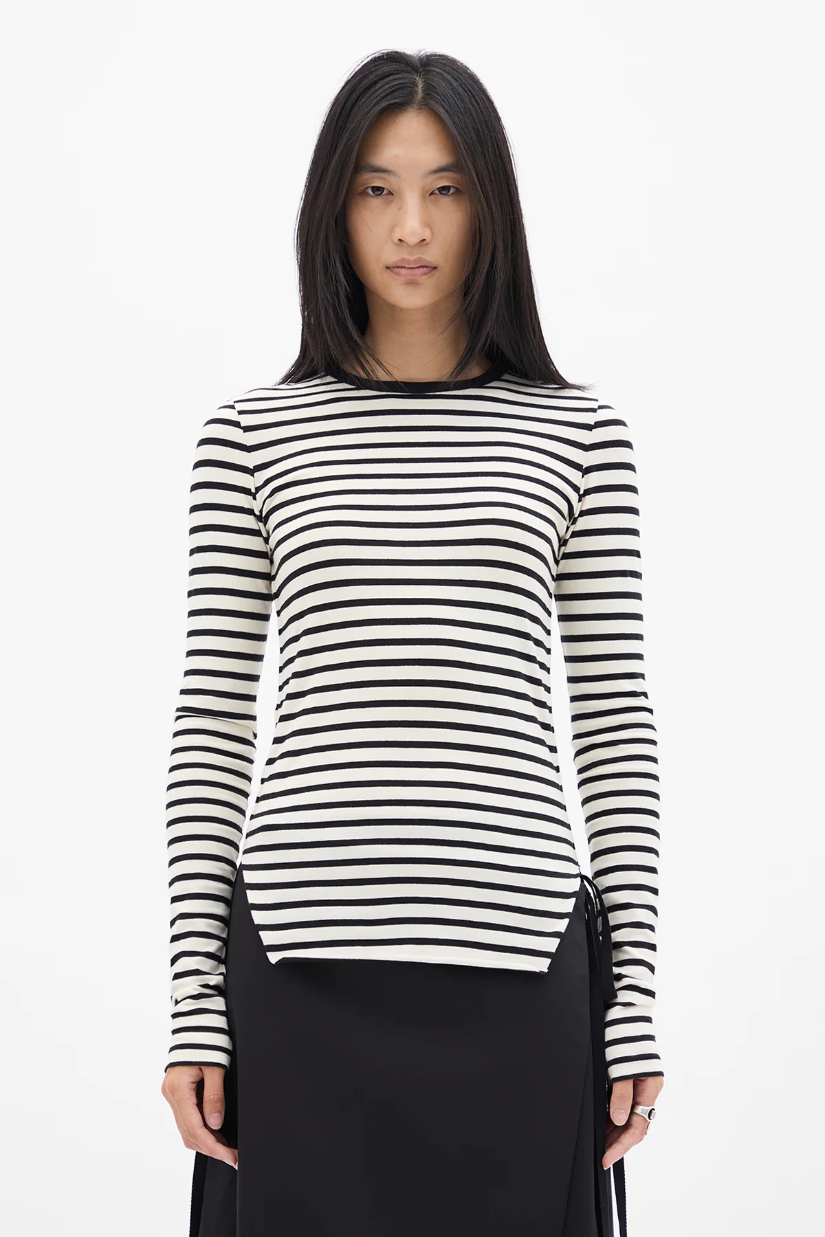 Oke Wrinkled Cropped Long Sleeve Top - Image 5