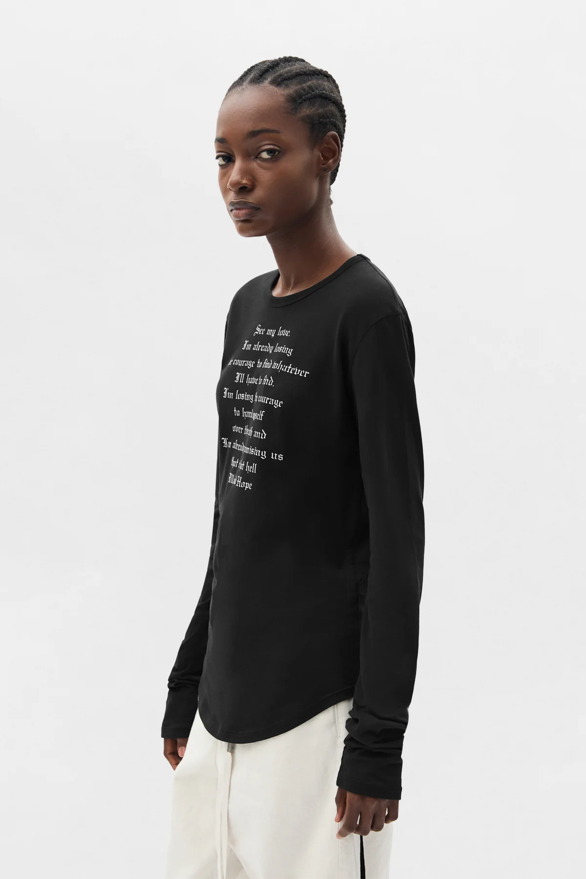 Dot Wrinkled Cropped Long Sleeve Top - Image 2