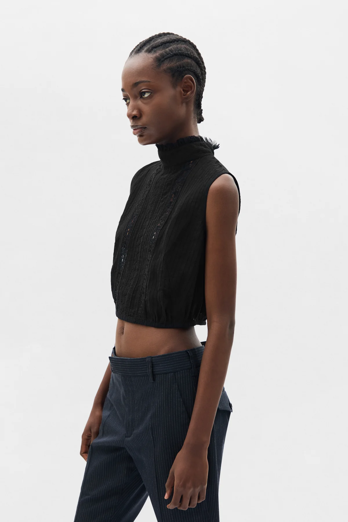 Bee High Neck Cropped Top - Image 2