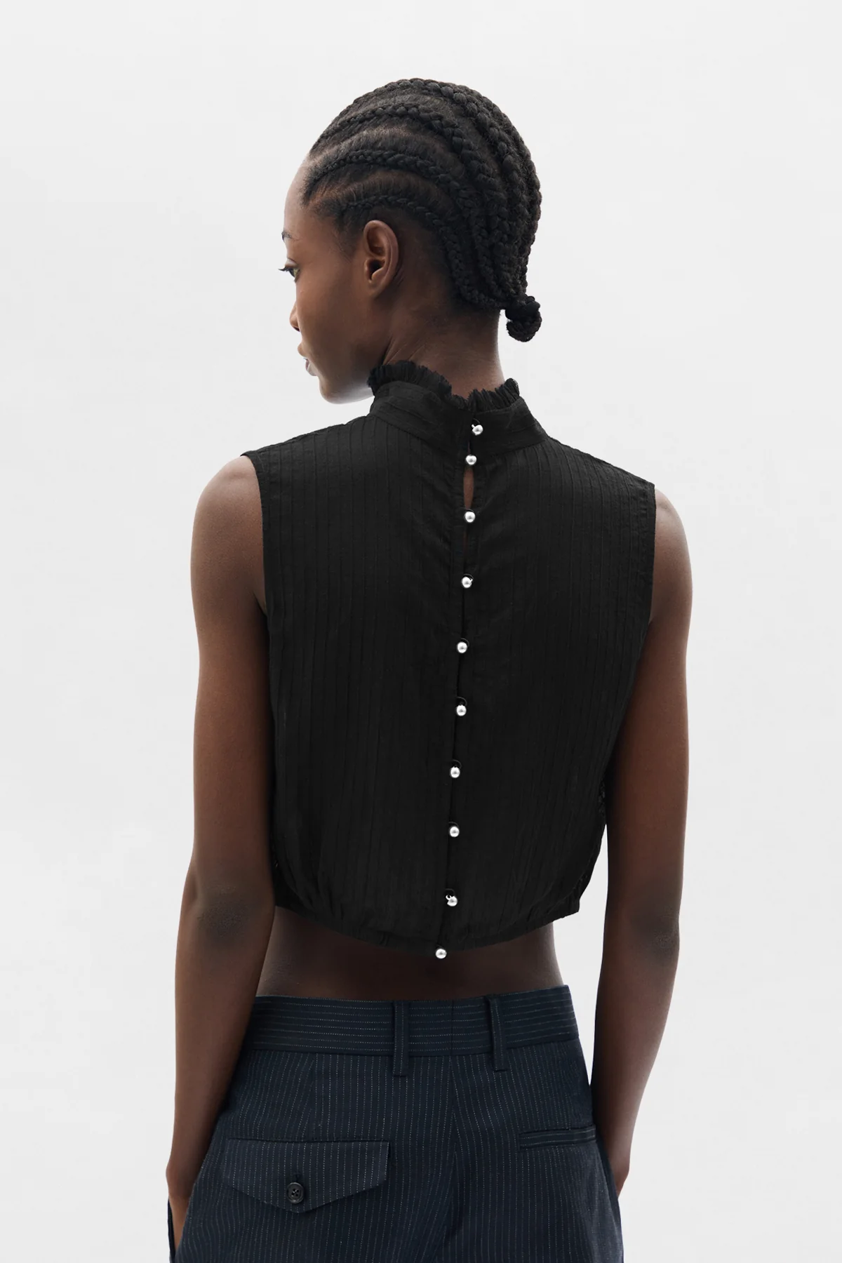 Bee High Neck Cropped Top - Image 3