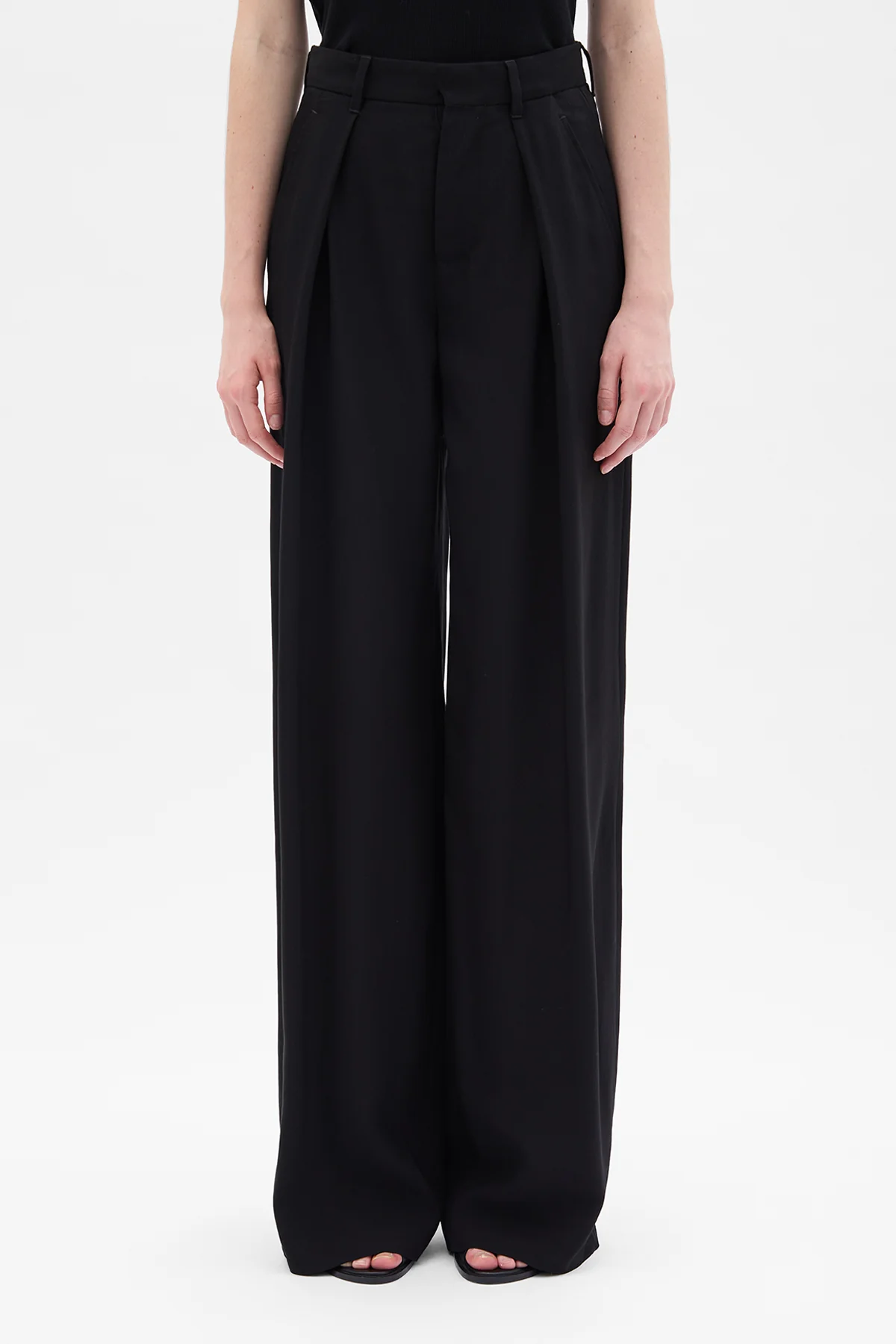 Nouk Wide Leg Pleated Trousers
