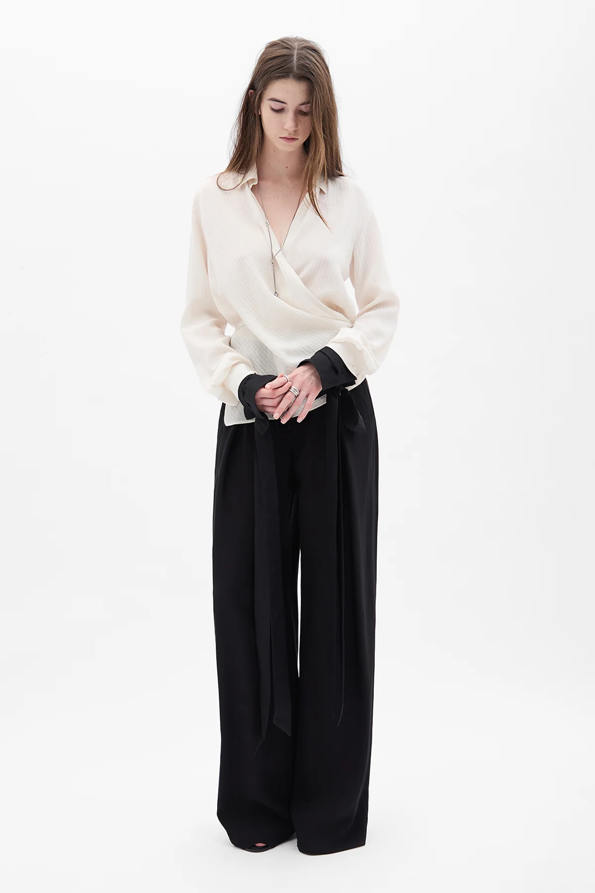 Nouk Wide Leg Pleated Trousers - Image 4