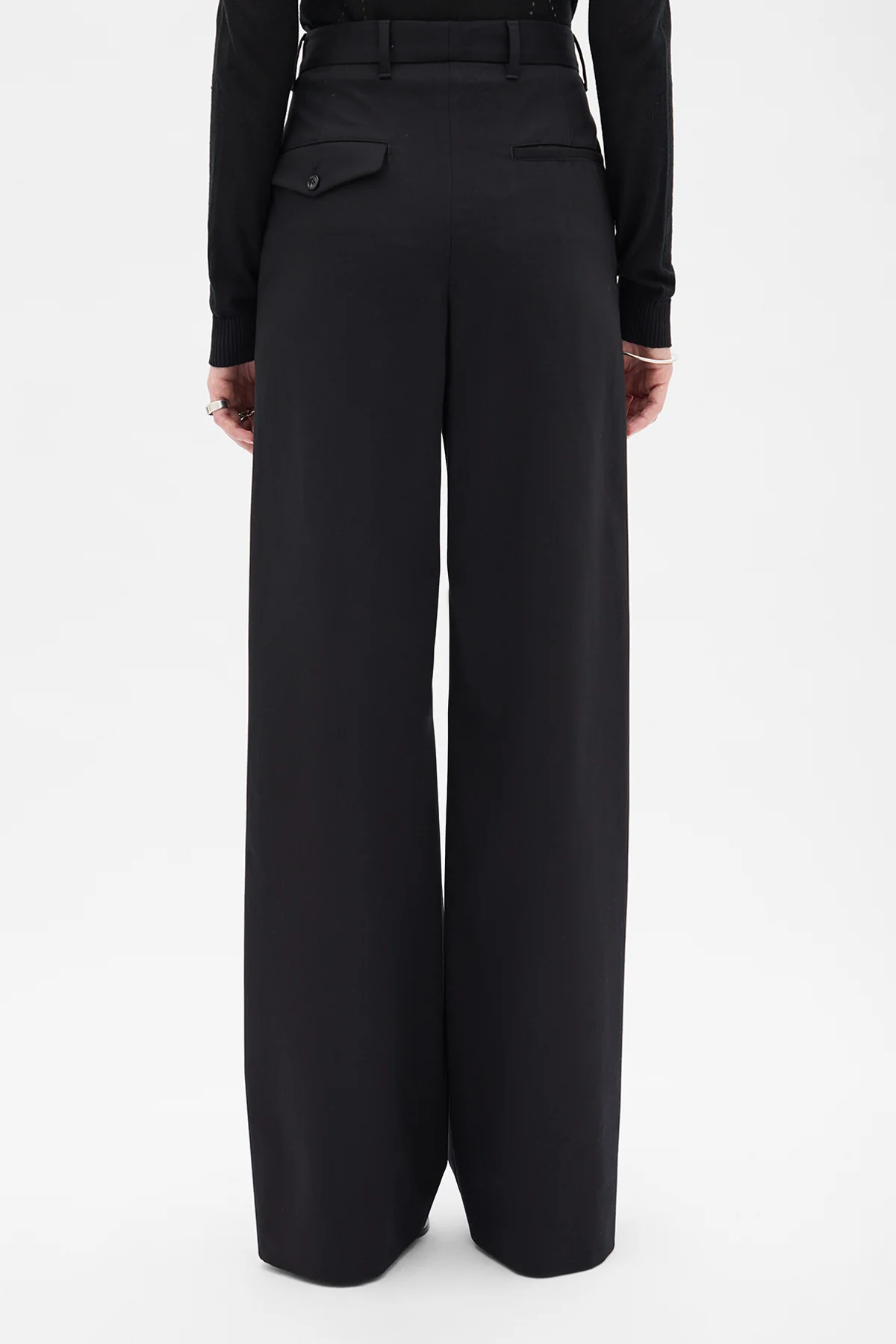 Nouke Wide Leg Pleated Trousers - Image 3