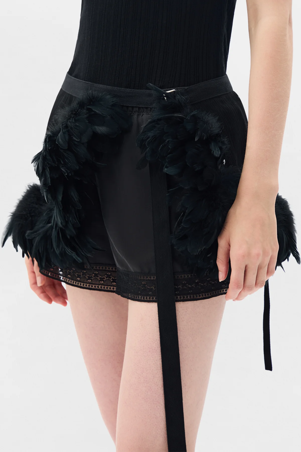 Avar Fluid Apron With Feathers - Image 5